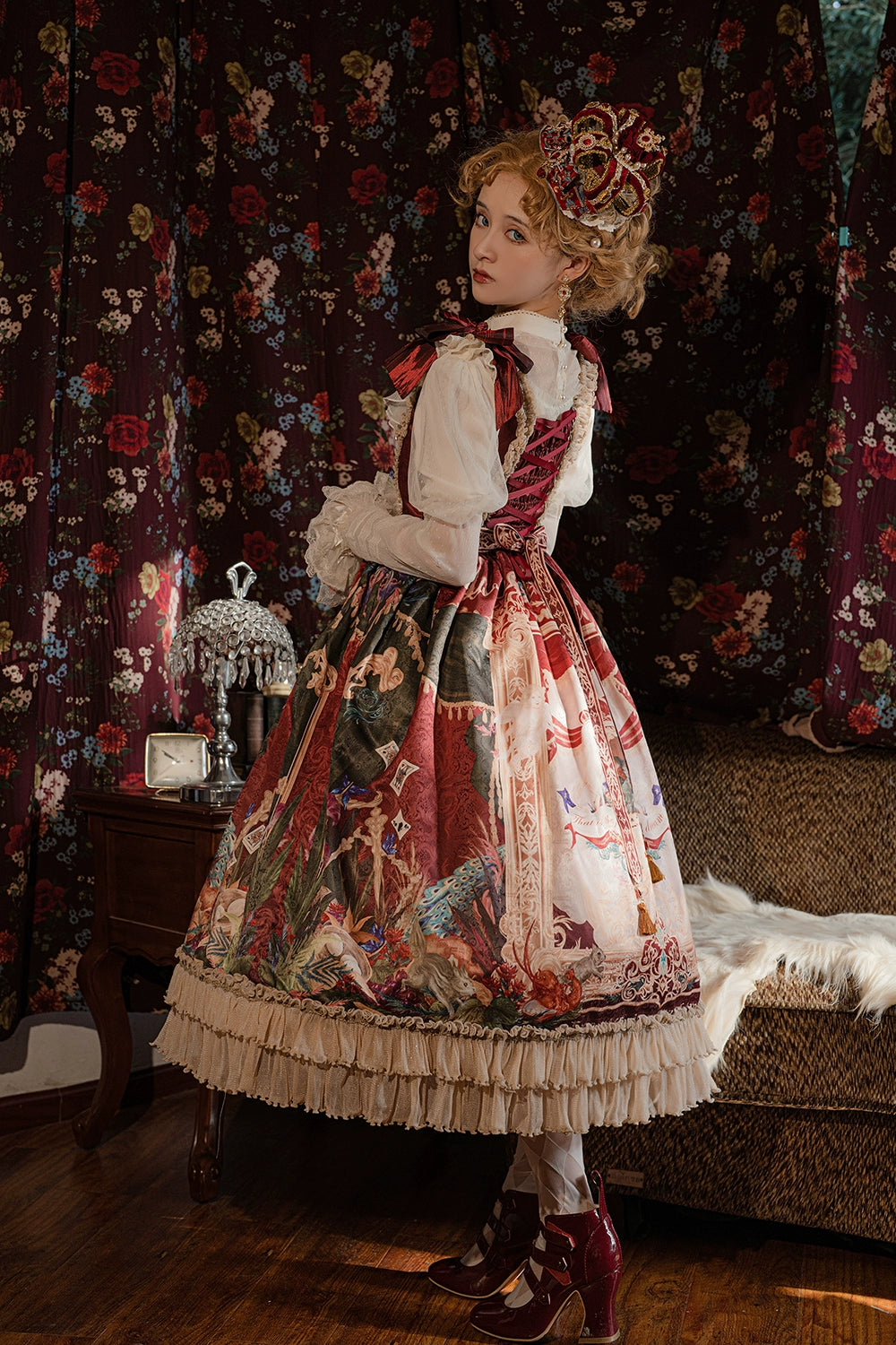 Miss Point~Kaleidoscope~Classical Lolita Shirt Dot Gauze Detachable Puff Sleeve Blouse Customized 35392:488904