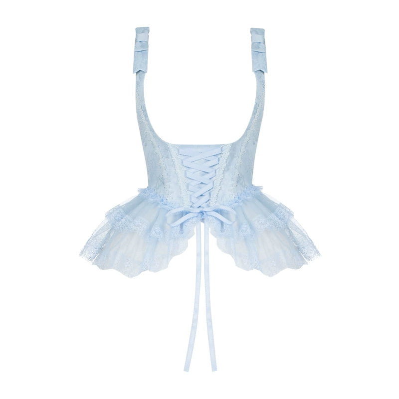 With PUJI - Sea Salt Iced Tea - Classic Lolita Dress, Fishbone Bodice (L M S) 43603:780958