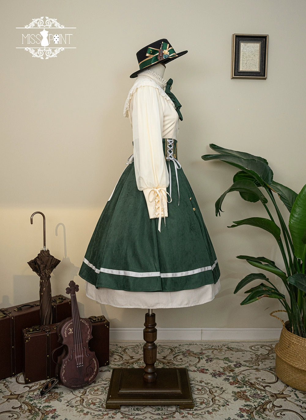 Miss Point~Golden Movement~Elegant Lolita Fishbone Skirt Customized 32242:381426