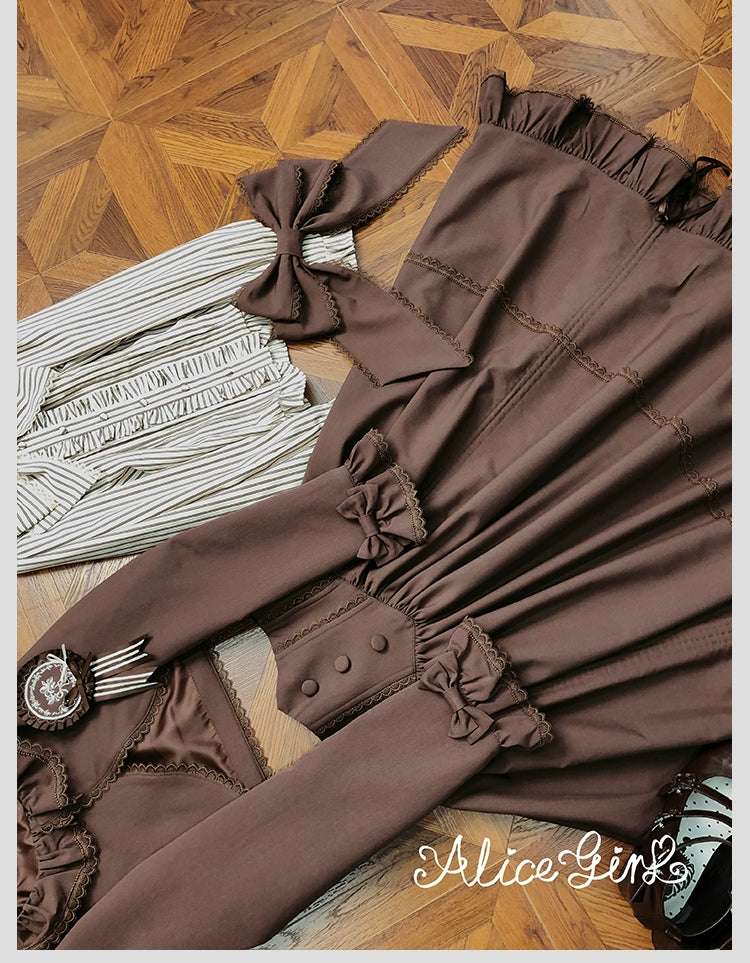 Alice Girl - Duke of Victoria - Classic Lolita SK & Overskirt Set 44092:794860