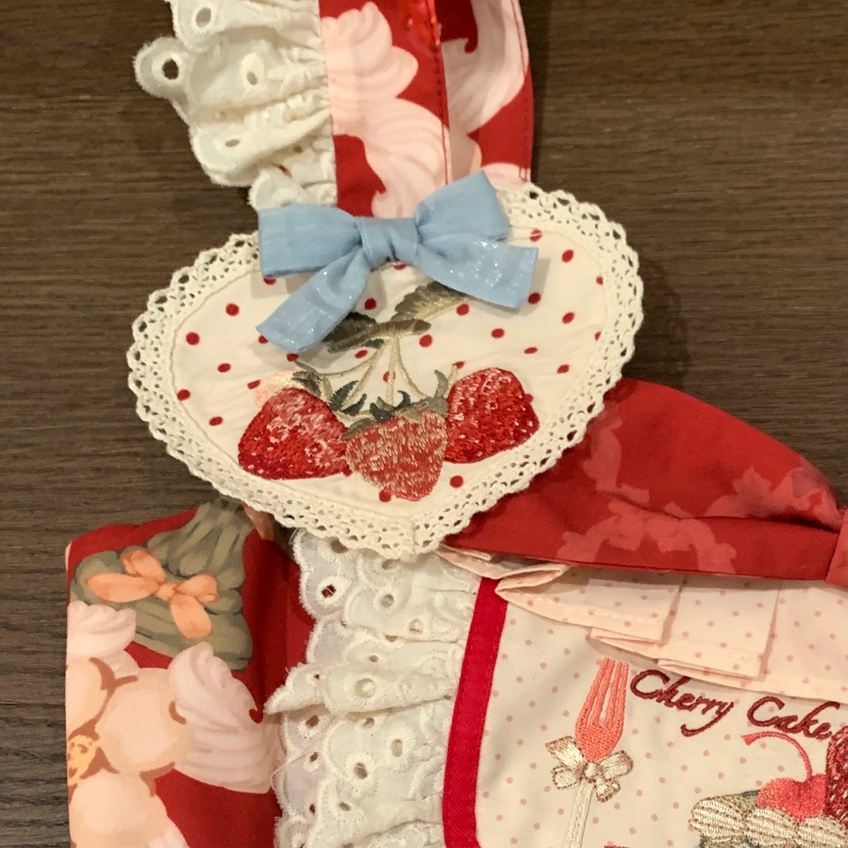 Rose Whispers - Strawberry Tata - Sweet Lolita Dress Suit With Strawberry Cake Print (2XL L M S XL) 43173:769147