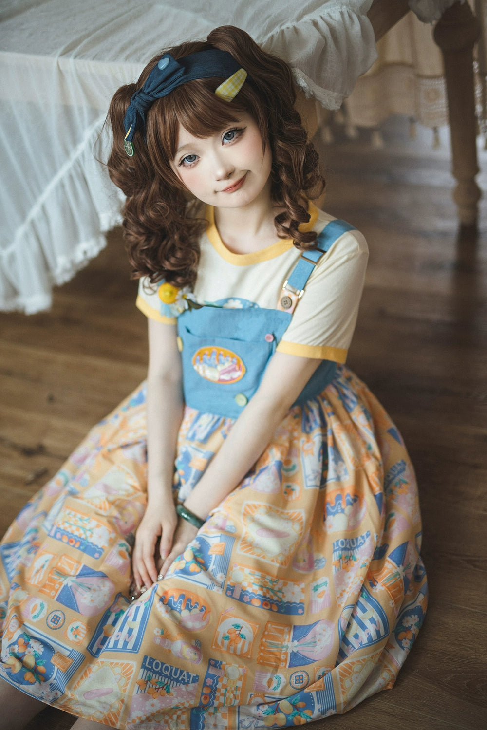 Miss Point~Daisy Lemon~Kawaii Lolita Lemon Print JSK Customized 21508:310792