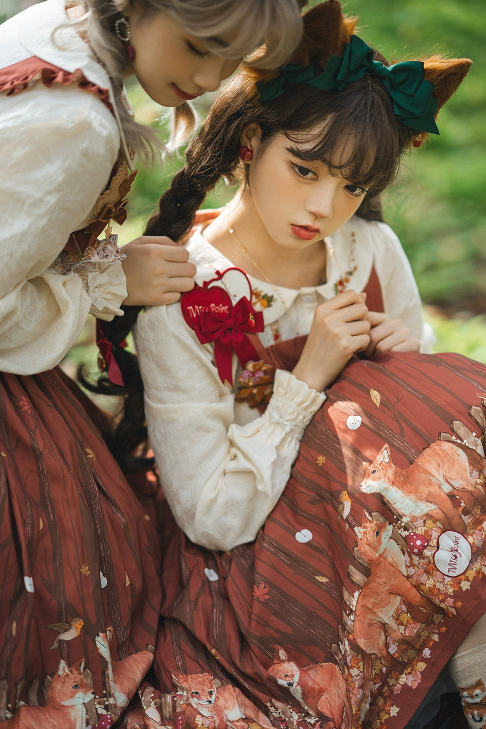 Miss Point - Fat Fox in the Forest - Elegant Lolita Skirt Detachable Chest Guard SK