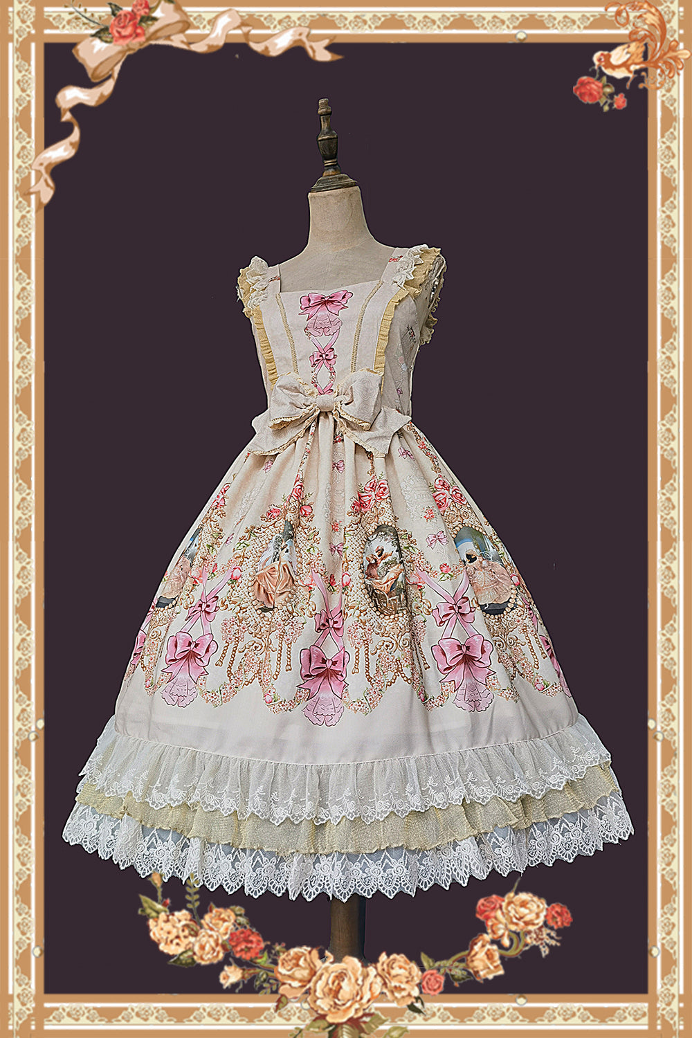 Infanta - Fairytale Town Prom - Printed Tea Party Classic Lolita JSK Suit 42794:754287