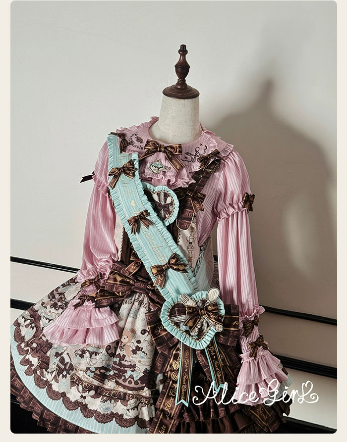 Alice Girl - Bear Chocolate Bar - Kawaii Lolita Headdress Set