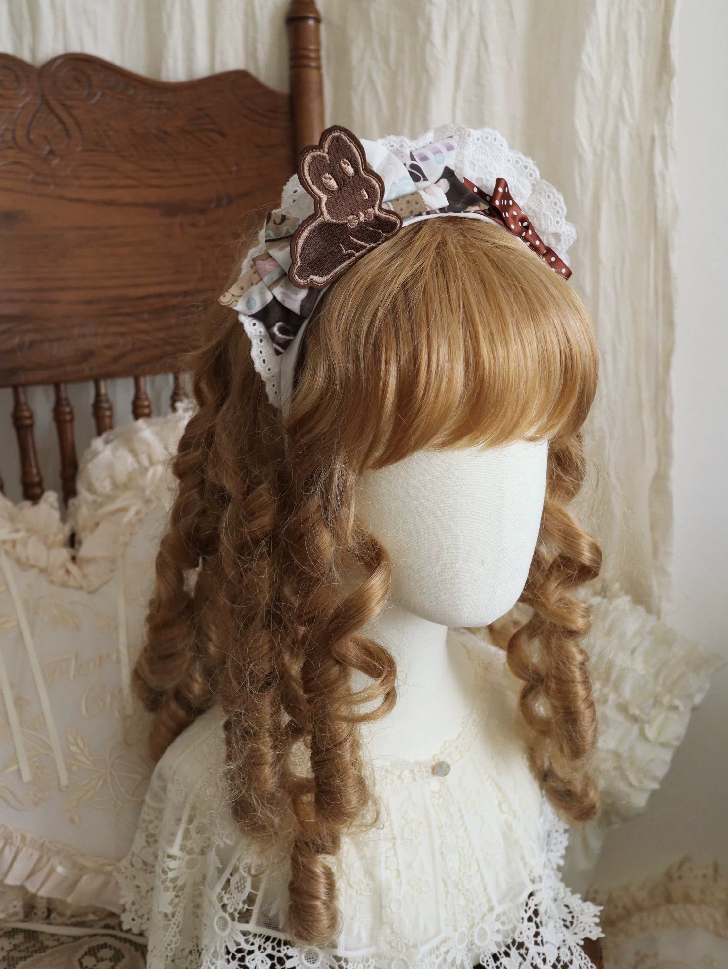 Bunny Gingerbread House - Kawaii Lolita Printed OP Dress with Bows (2XL L M S XL) 45275:843140