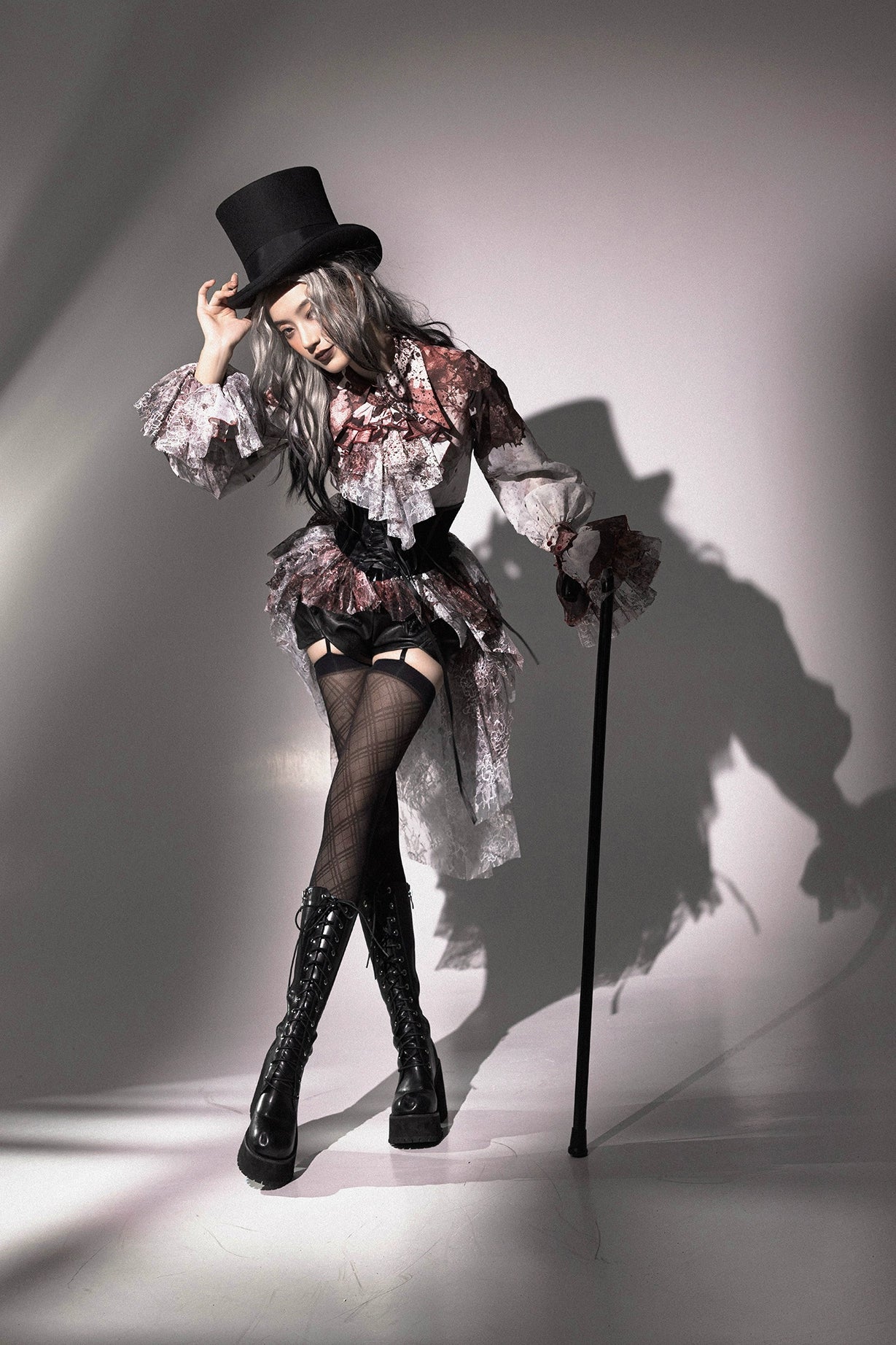 Lilith House - Horror Park - Gothic Lolita Irregular Hem Corset