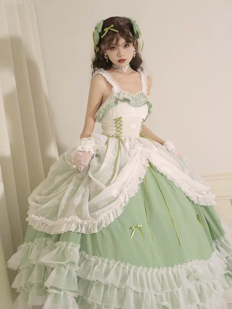 Plus Size Wedding Lolita Dress Green Bridal JSK