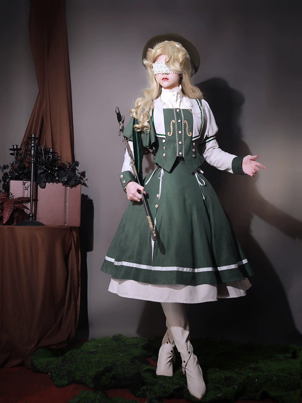 Miss Point~Golden Movement~Elegant Lolita Fishbone Skirt Customized 32242:381252