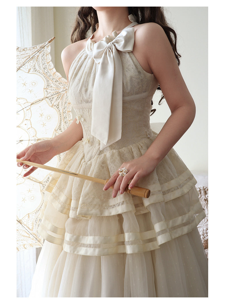 Urtto - Moonlight Dance - Elegant Lolita Halter-neck JSK Dress in Ballet Style 42588:746511