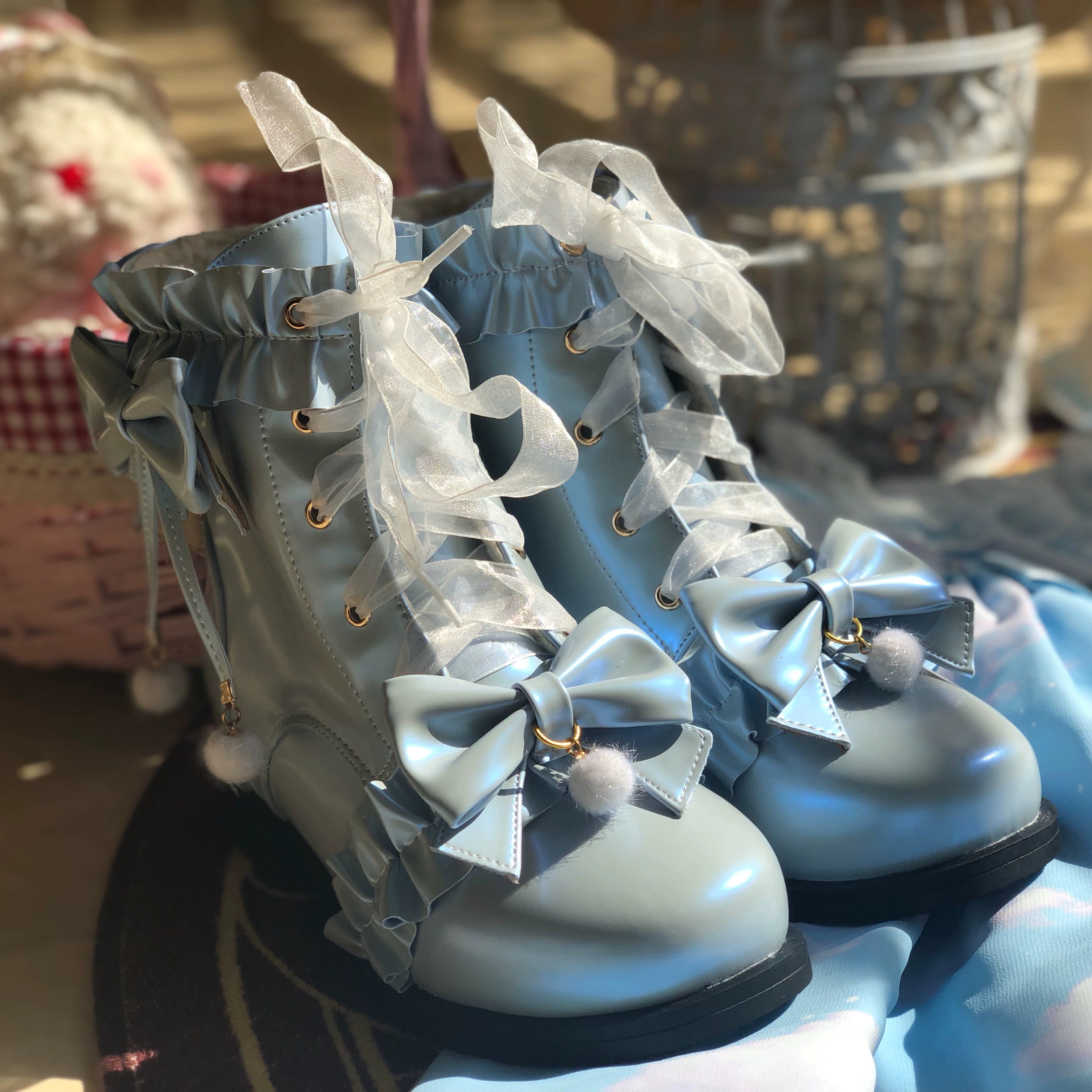 Fairy Godmother - Enthusiastic Ideation - Elegant Lolita Shoes Fleeced Short Martin Boots