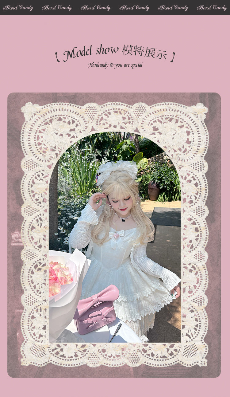Yingtang - Rose of France - Sweet Lolita Plus Size Halter Puffy Dress Set