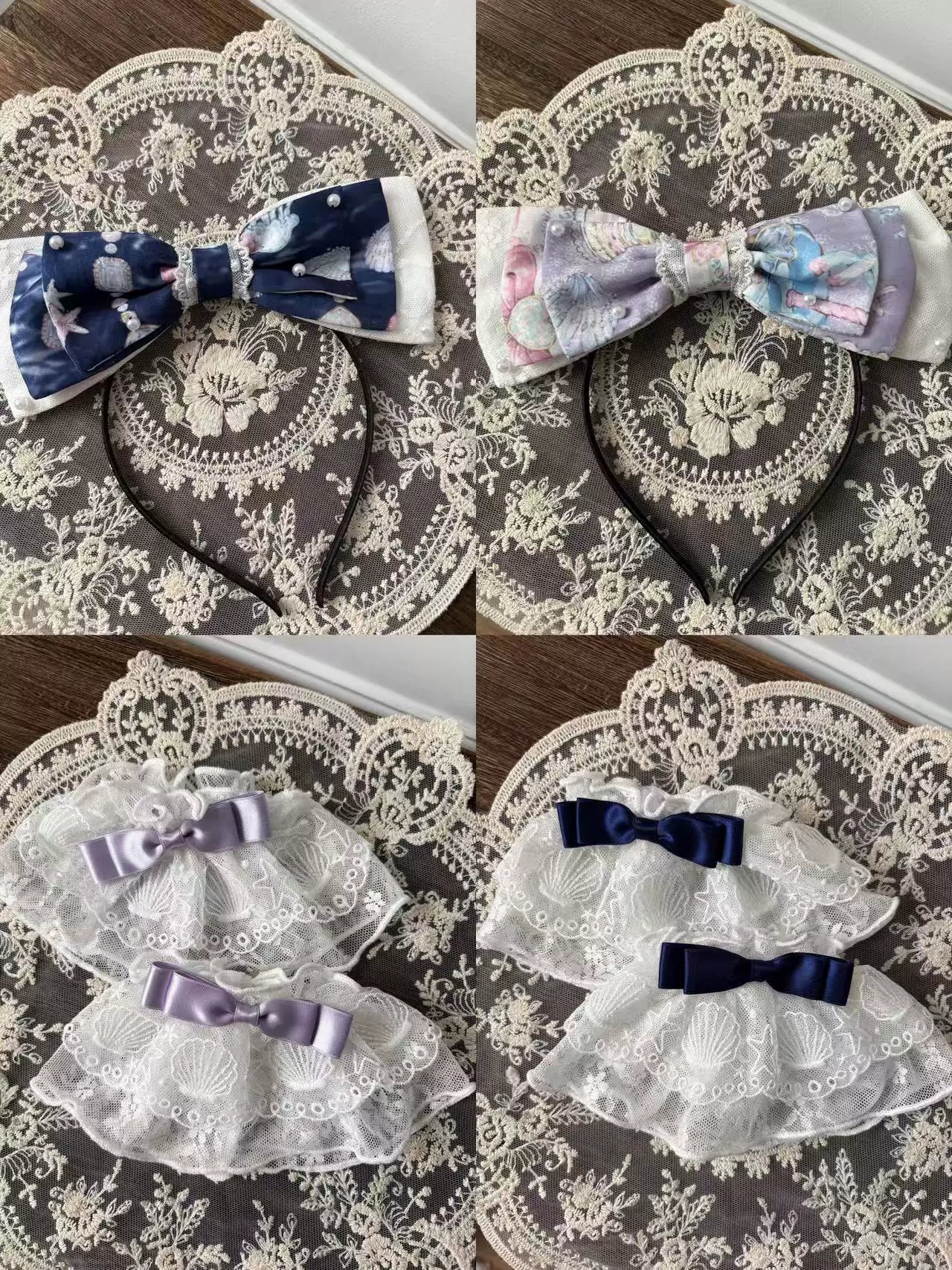 Glimmering Carousel - Sweet Lolita OP & JSK Dress Set, Ocean Carousel Print (L M S XL) 45827:863935