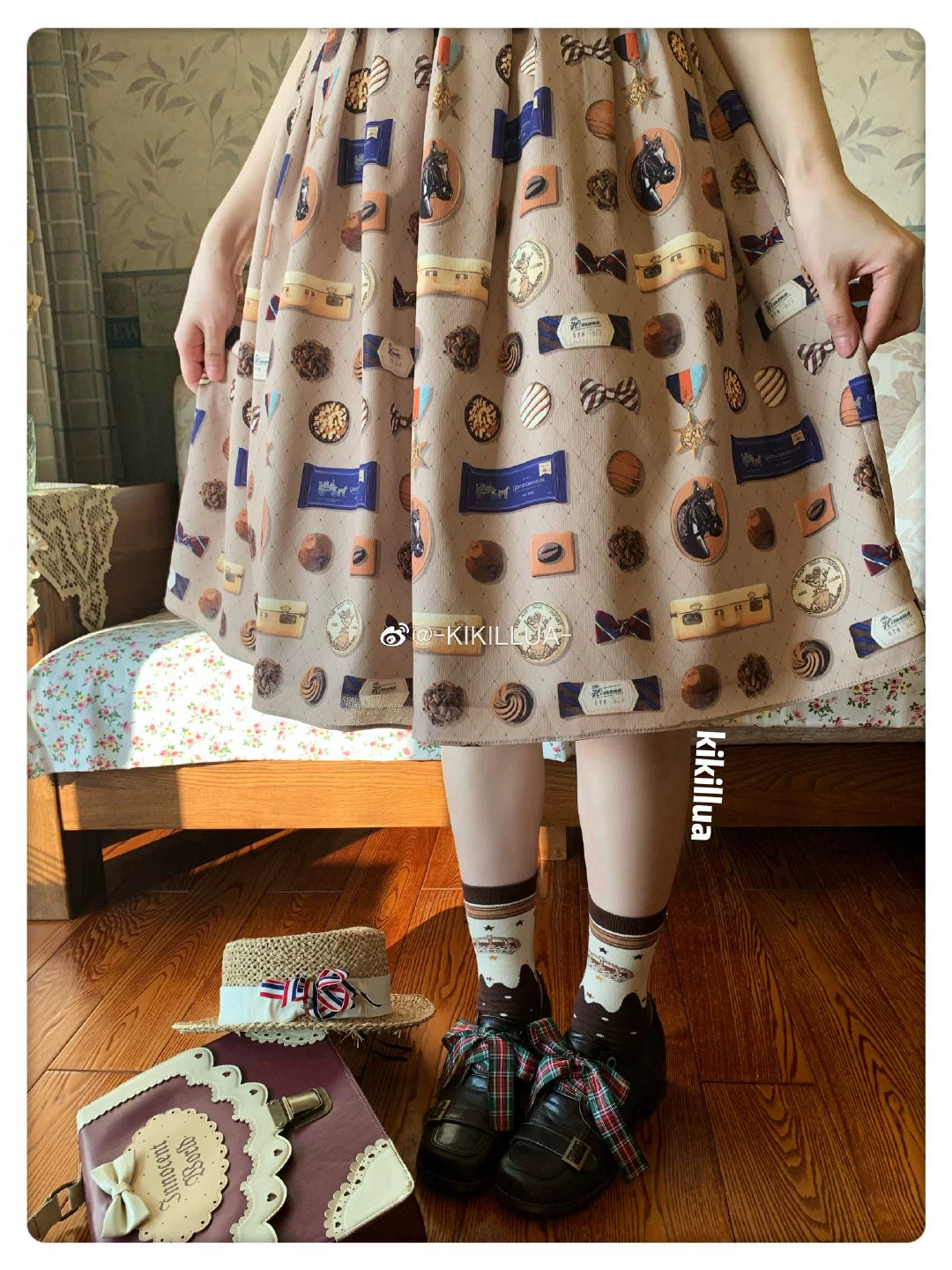 Yukines Box~Retro Lolita Chocolate Color Cotton Socks 22186:323268