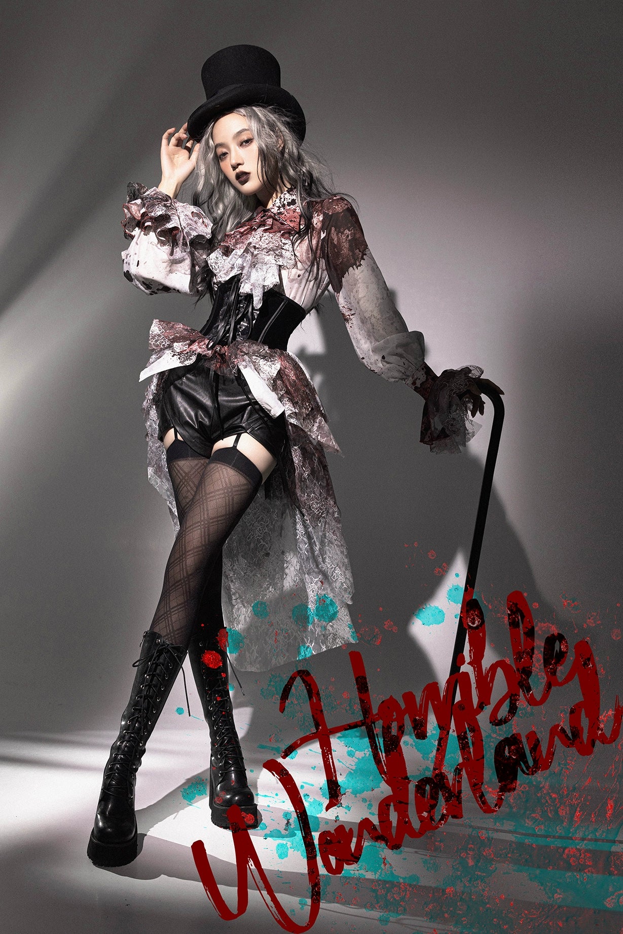 Lilith House - Horror Park - Gothic Lolita Irregular Hem Corset