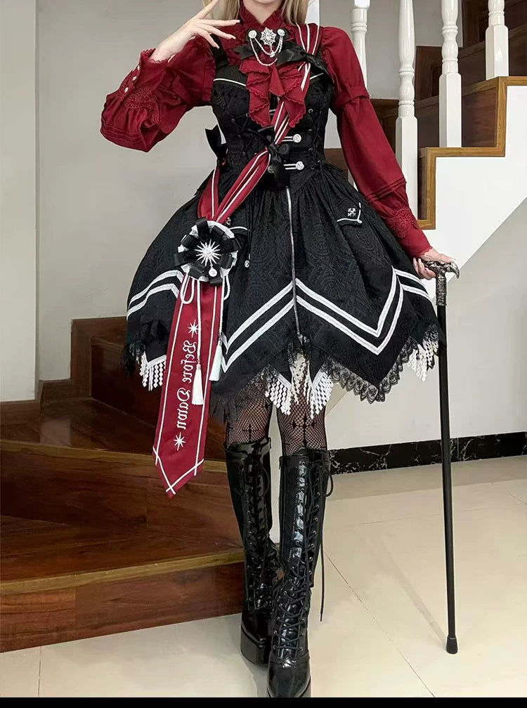 Dawnbreaker - Military Lolita JSK, Diamond Shaped Hemline 44643:816842