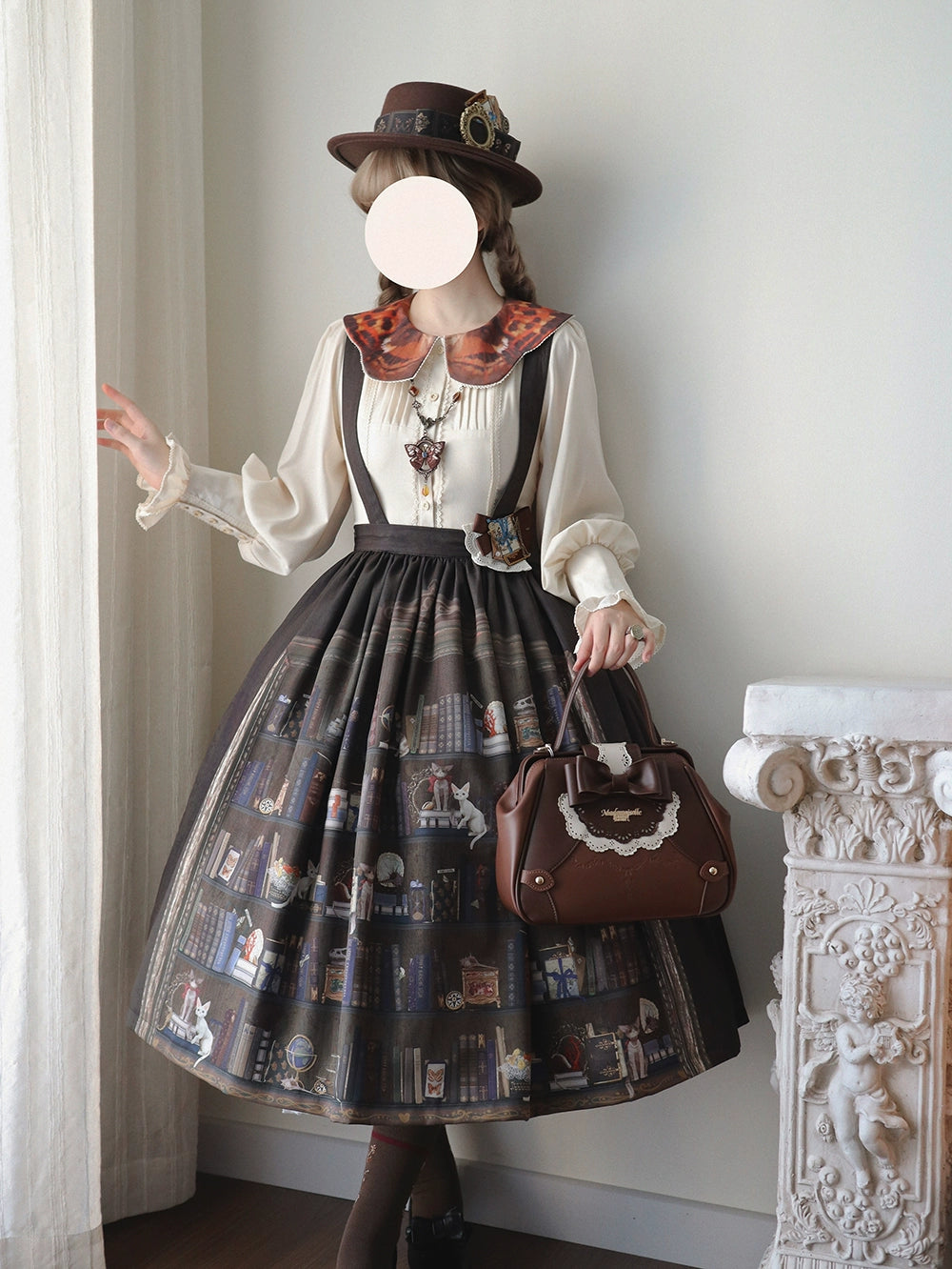 Miss Point - German Bookshelf - Classic Lolita SK, Detachable Suspenders 44026:791845
