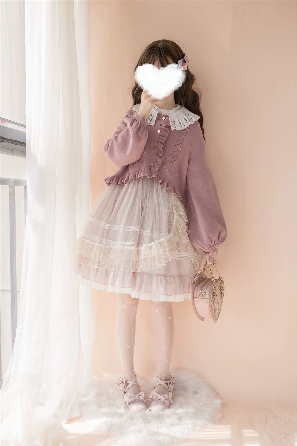 Sugar Frost - Sweet Lolita Cardigan Knit Embroidered Sweater
