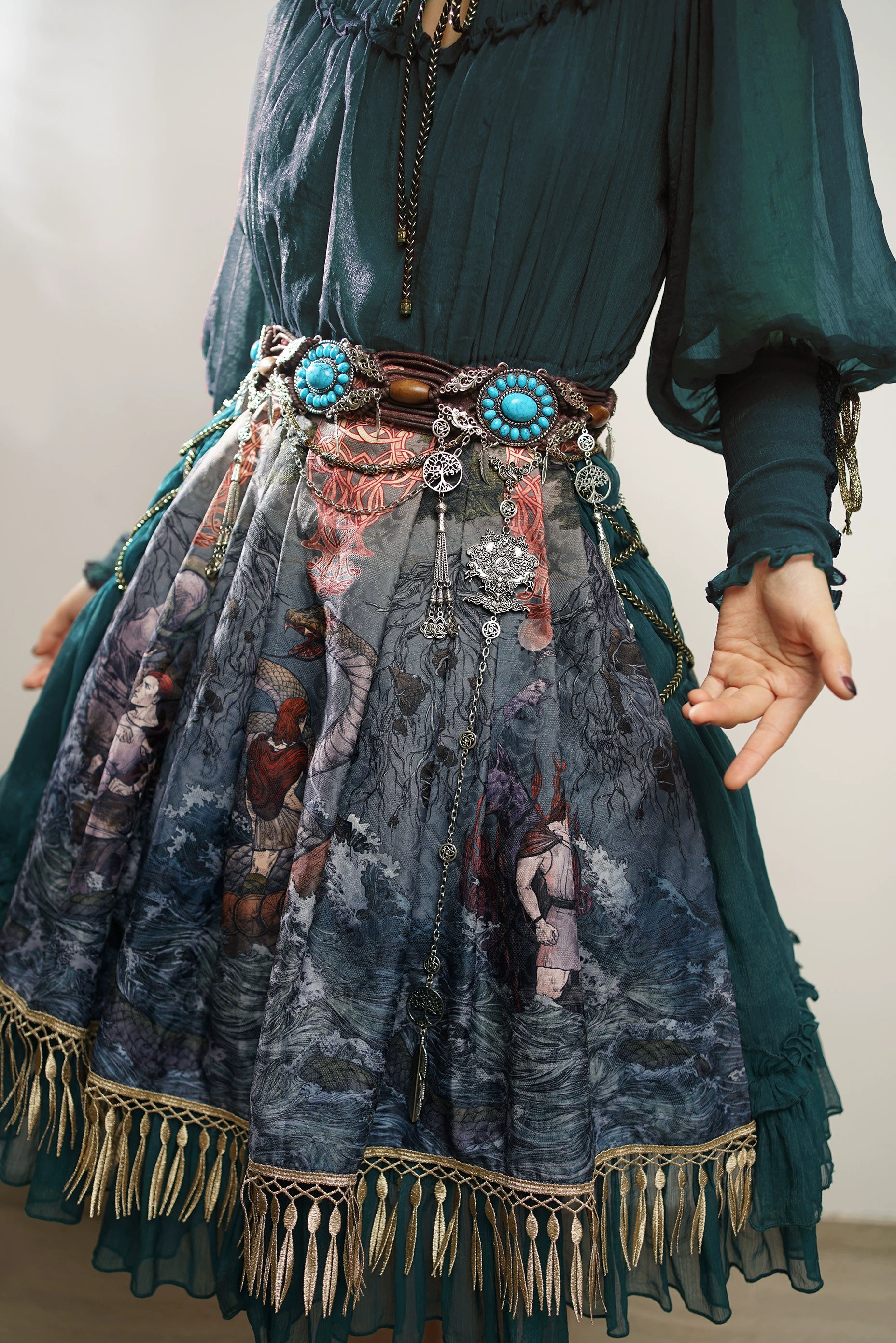 FunCcino - Ragnarok - Nordic Lamb Leg Sleeves Lolita Blouse