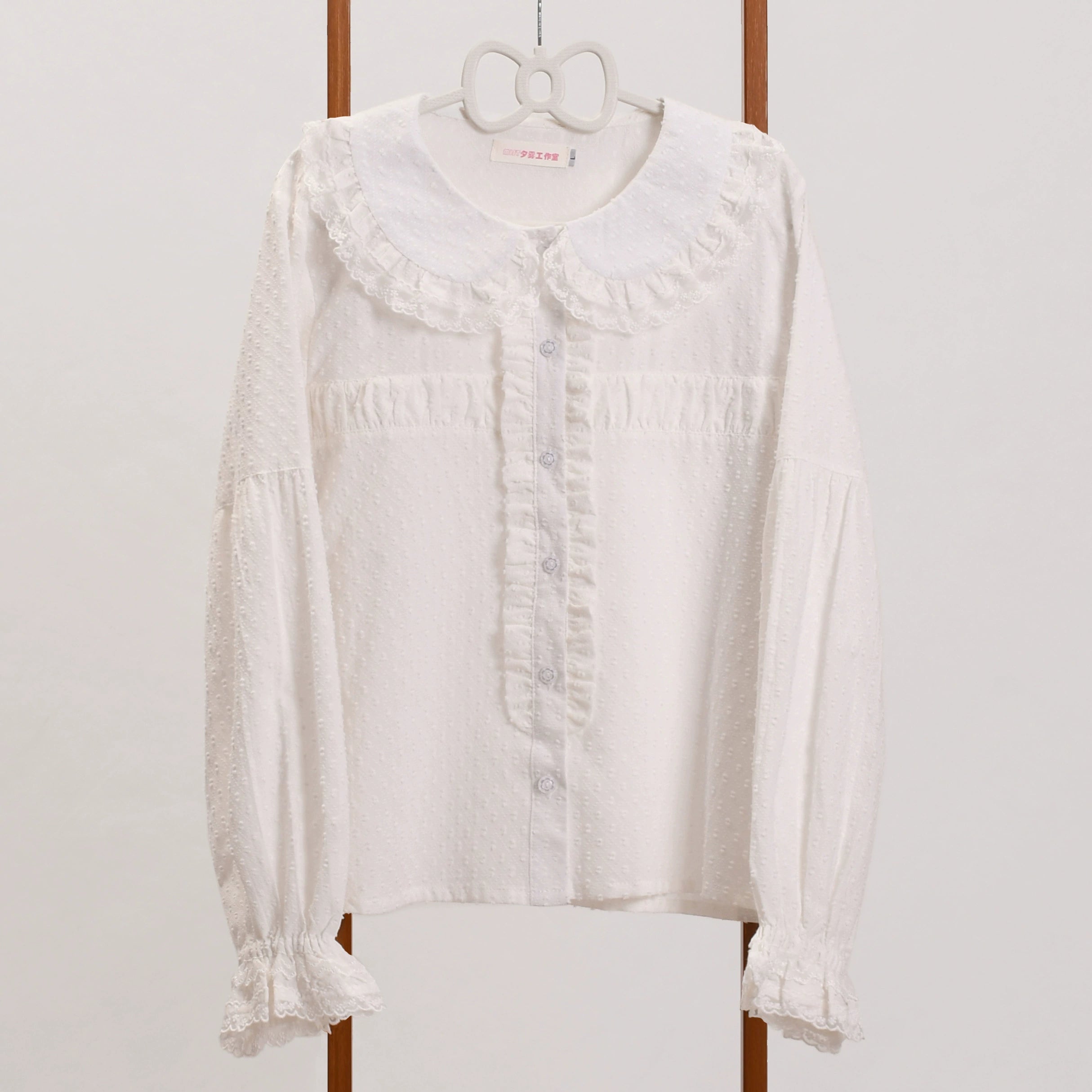 MIST~Tianmi~Sweet Lolita Blouse Long Sleeve Doll Collar Thin Shirt 32312:393114