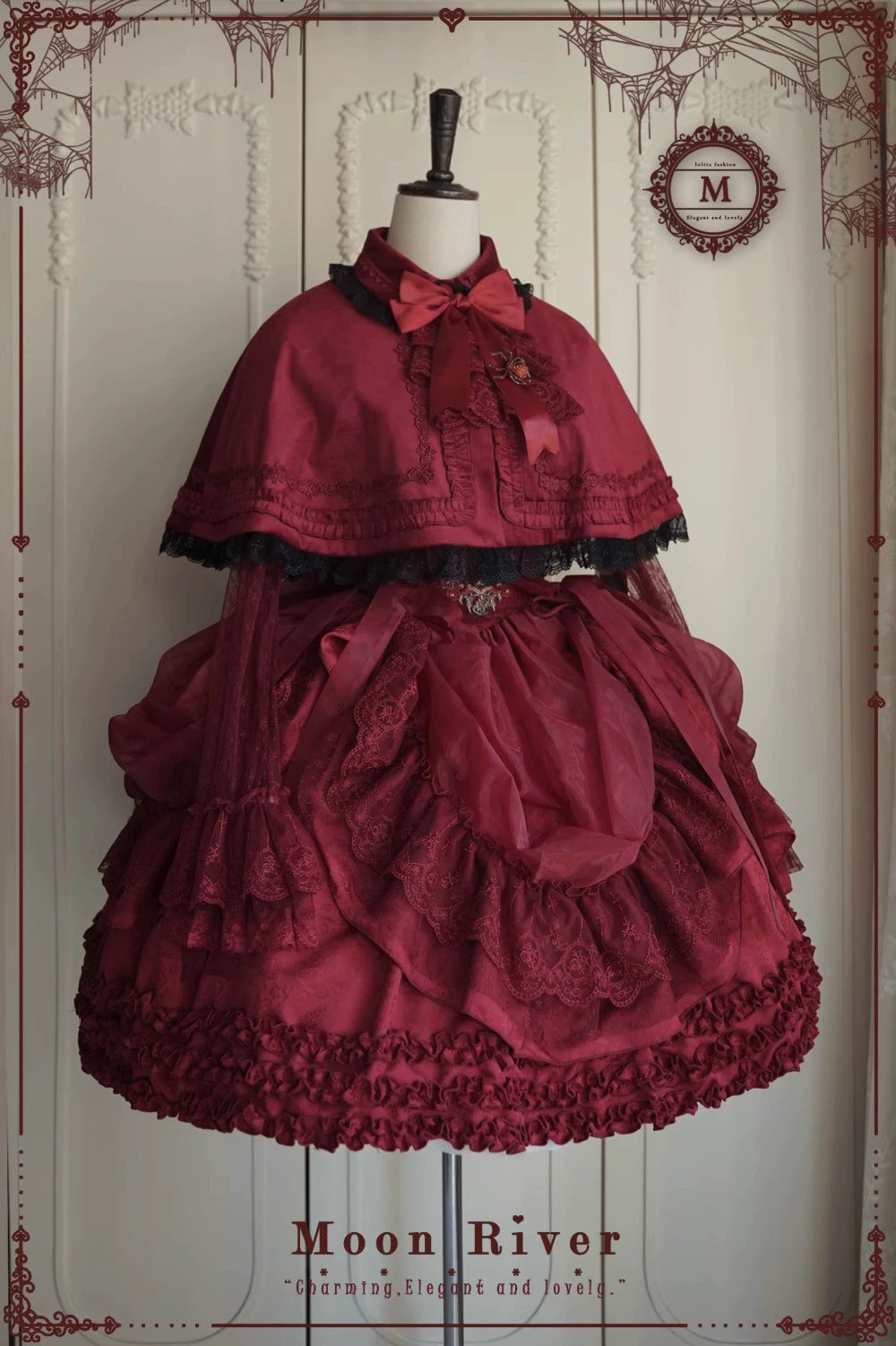 Moon River - Moonlit Spider - Gothic Lolita SK & JSK Dress Outfit Set 44232:799641
