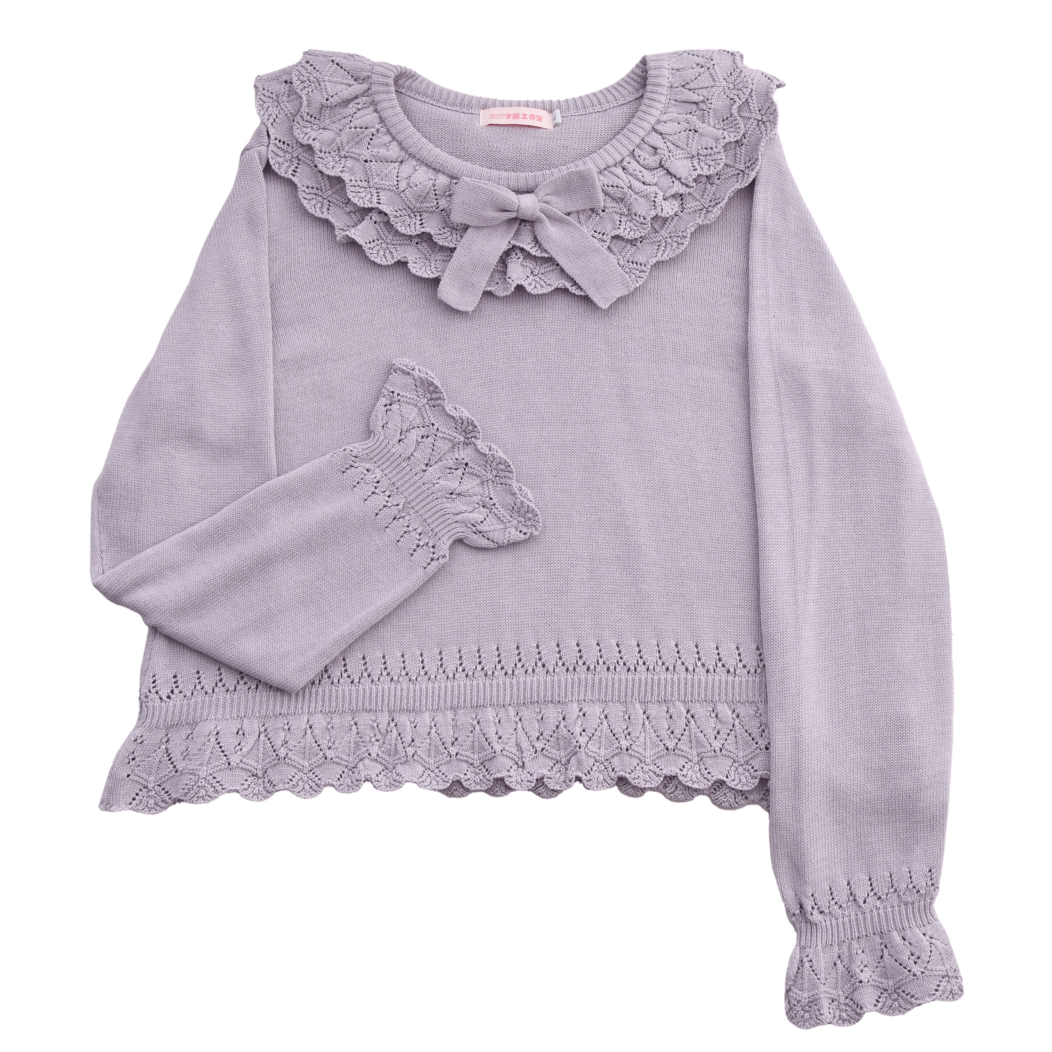 MIST - Nana - Sweet Lolita Sweater, Detachable Bow (L S) 44201:798358