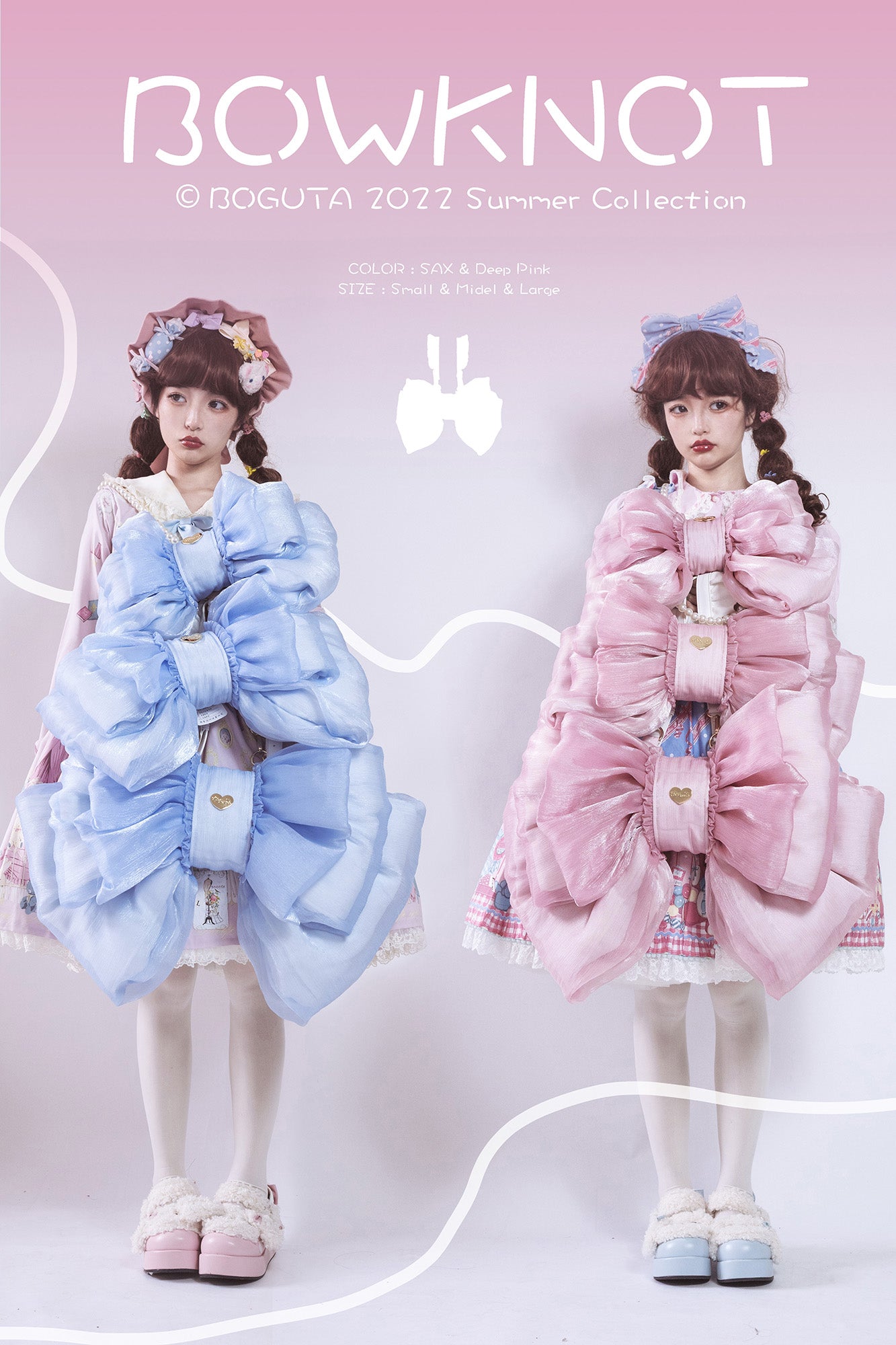 Boguta - Satin Butterfly Bow Bag Versatile Elegance Lolita Bag 18854:263794