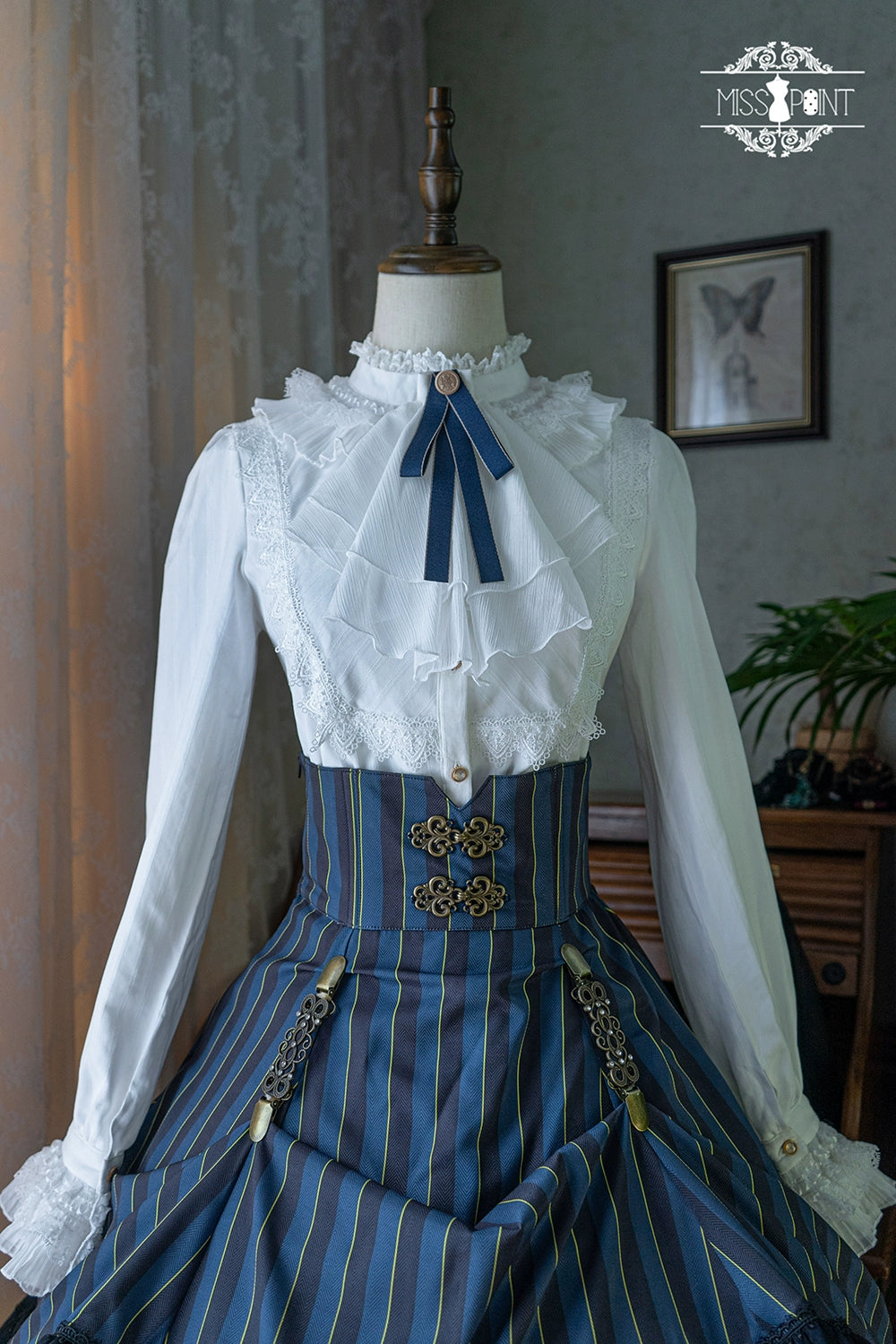 (Buyforme)Miss Point~Custom-Made Lolita Elegant Stand Collar Lolita Shirt 21546:312850
