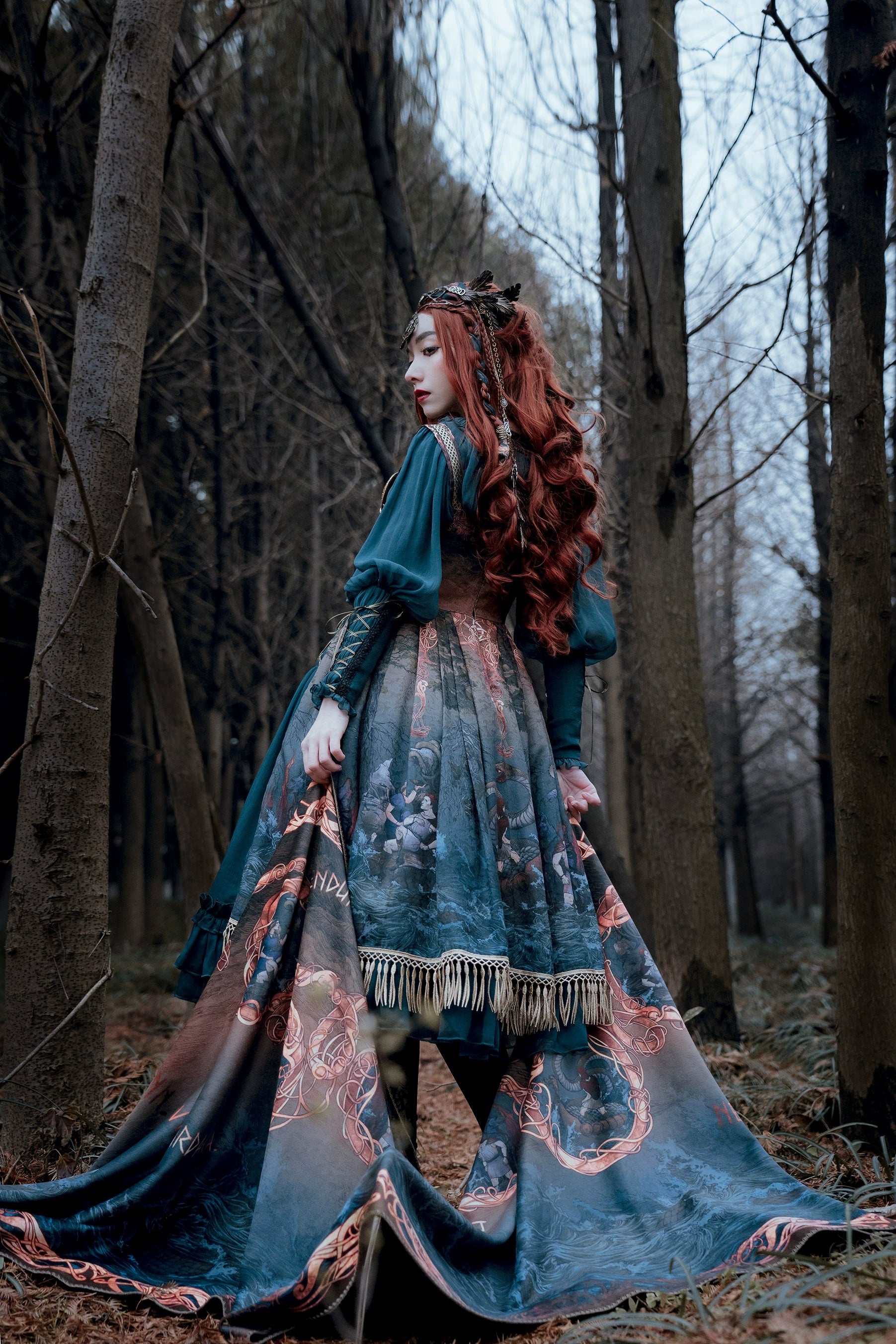 FunCcino - Ragnarok - Nordic Style Loki Lolita JSK SK Dress