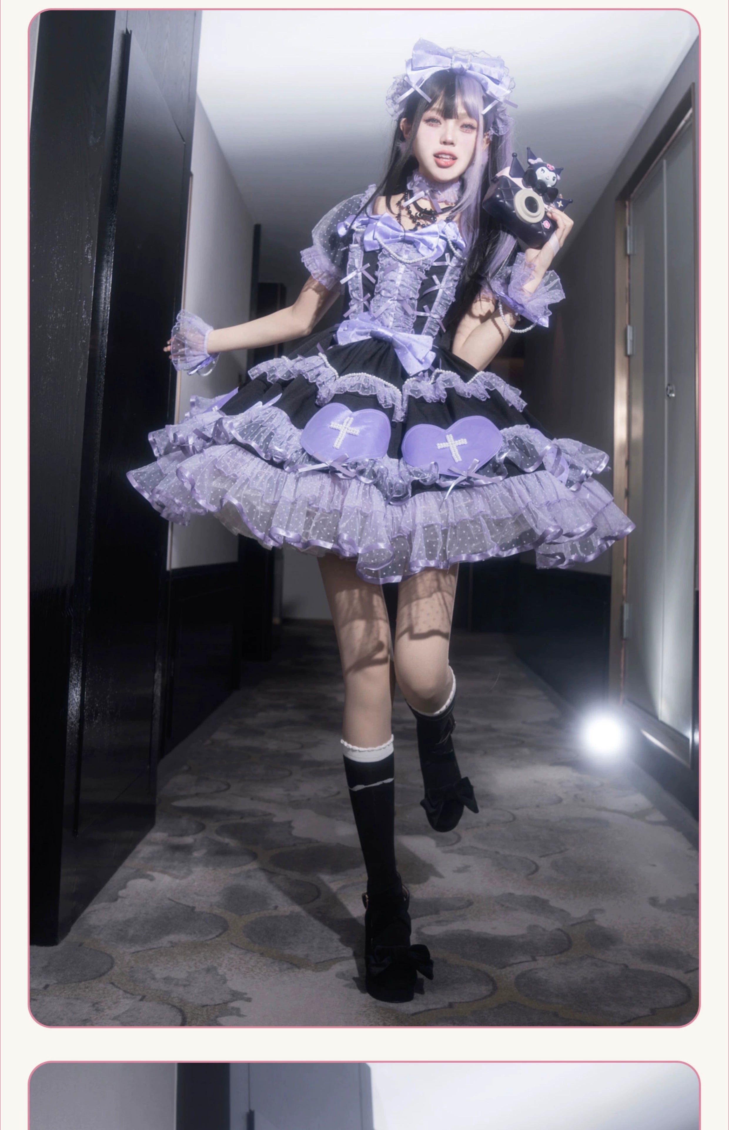 Showa Cross Lovers - Old School Lolita Heart Shaped OP Dress Accessories 39228:617024