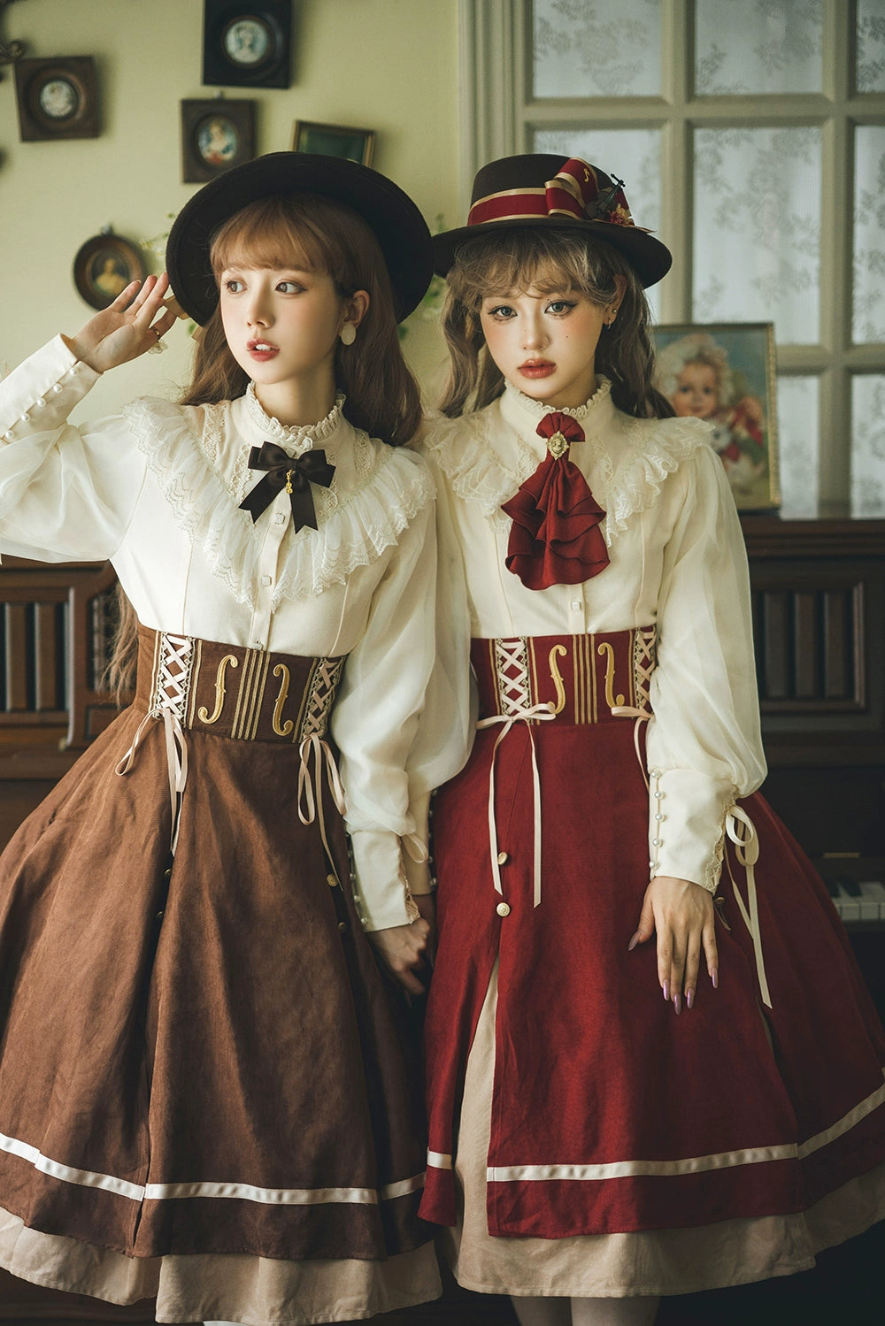 Miss Point~Golden Movement~Elegant Lolita Fishbone Skirt Customized 32242:381232