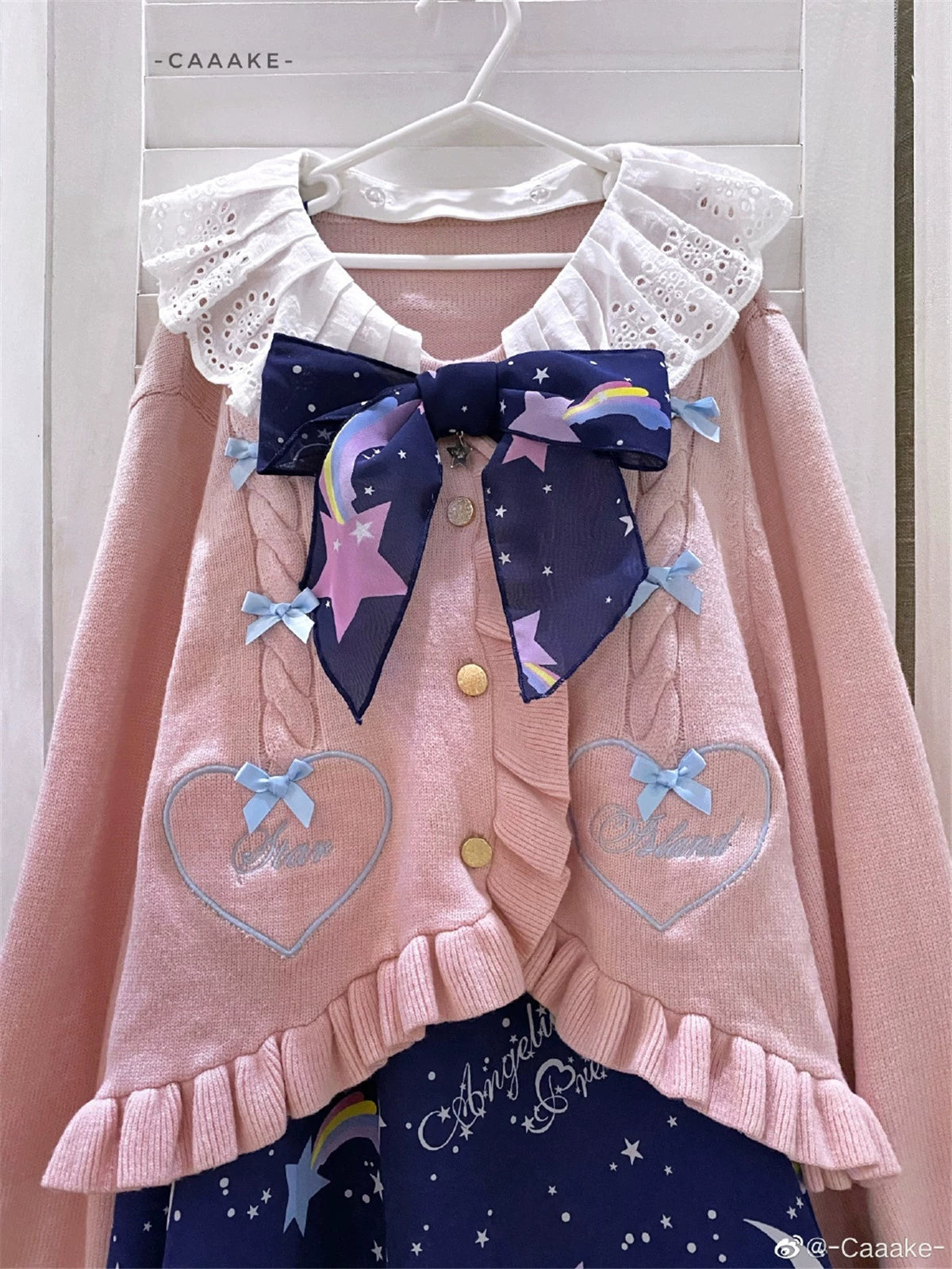 (BFM)Dark Star Island~Sugar Frost~Sweet Lolita Cardigan Knit Embroidered Sweater 34274:449512