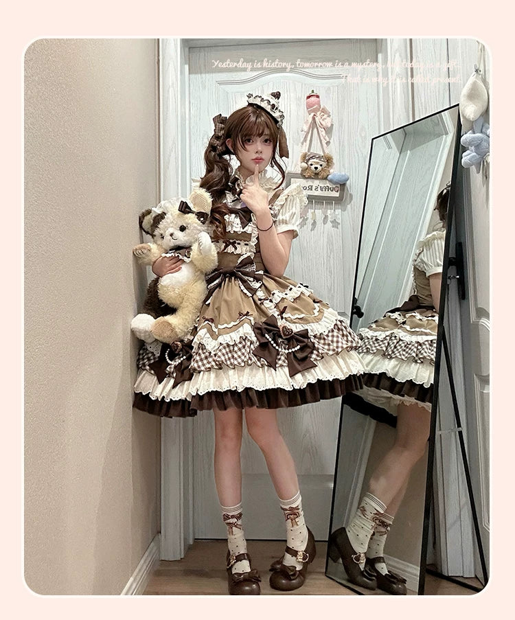 Berry Sweetheart - Sweet Lolita JSK Dress, Four Tiered Hem 44440:808038