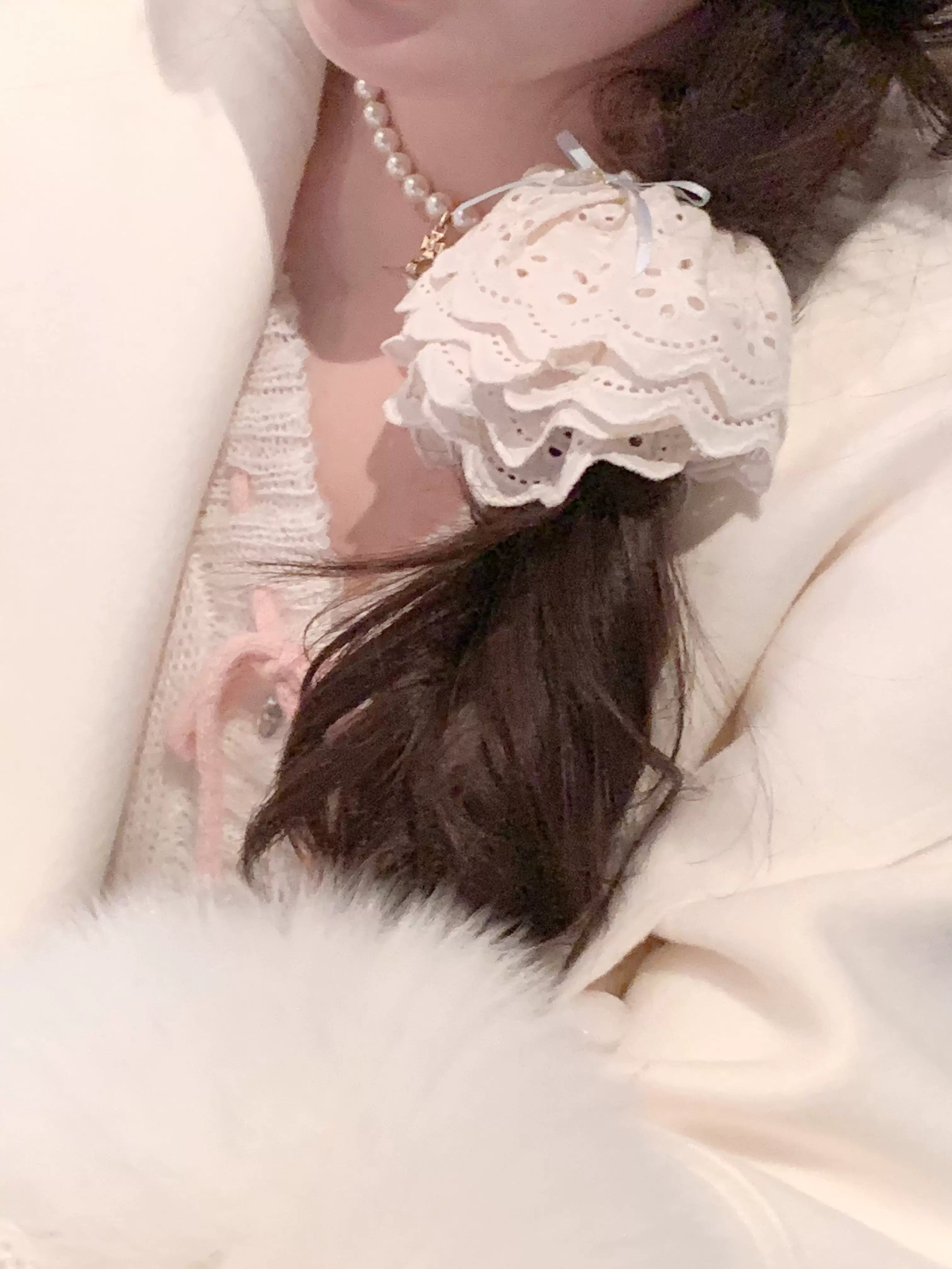 Pure Tea For Dream - Marshmallow Melody - Sweet Lolita Headdress Bow Hair Rope