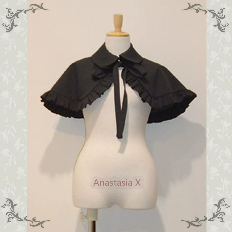 Short Gothic Lolita Cape Black