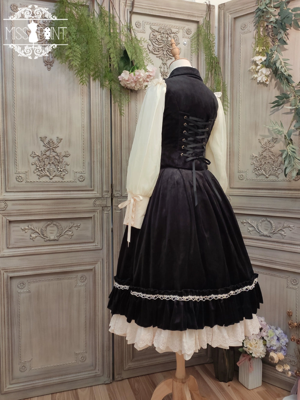 Miss Point~Rose Doll~Retro Lolita Vest Velvet Lolita Waistcoat 32516:392264