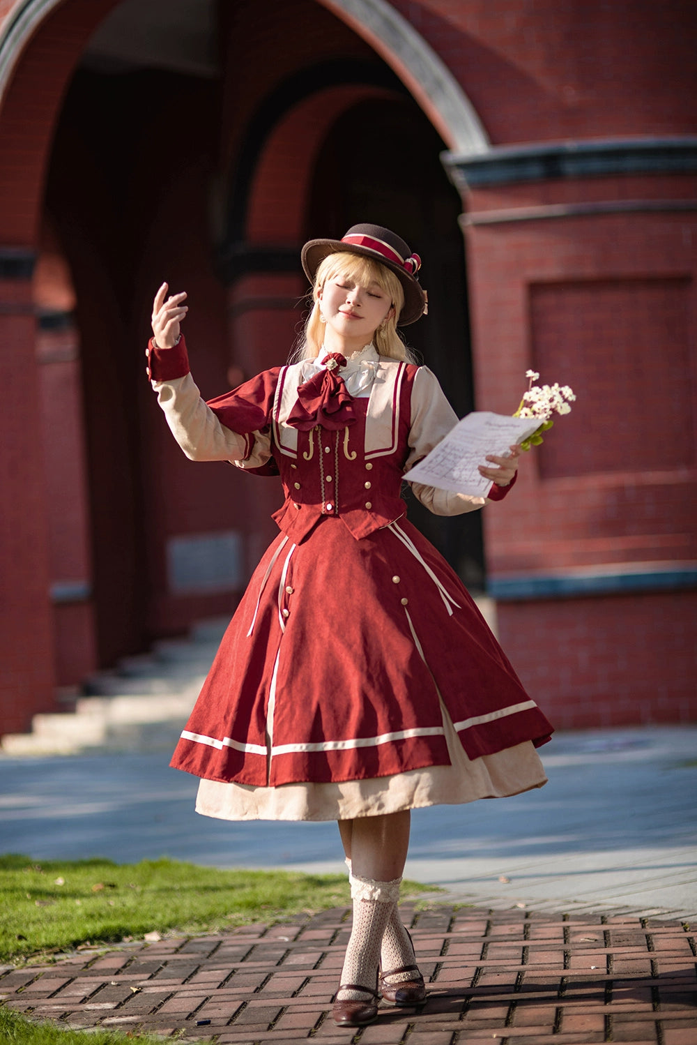 Miss Point~Golden Movement~Elegant Lolita Fishbone Skirt Customized 32242:381420