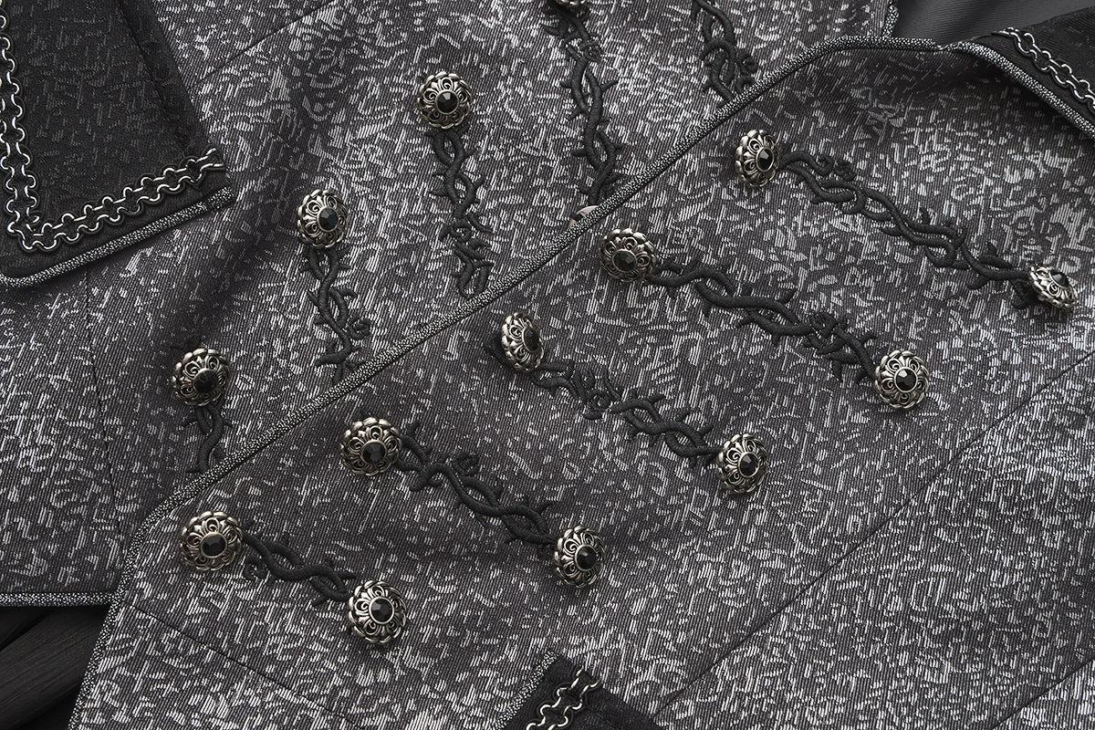 Immortal Thorn - Eternal Displaced Boundary - Ouji Lolita Vest Coat, Detachabl Back Trailing 44019:792683