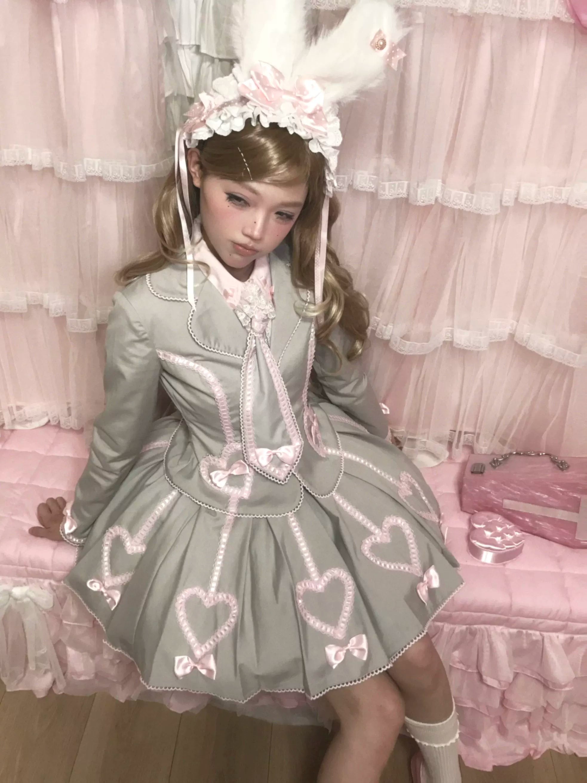 Promise After Class - Old School Lolita Fitted Blazer & Pleated Skirt Set 45492:849809