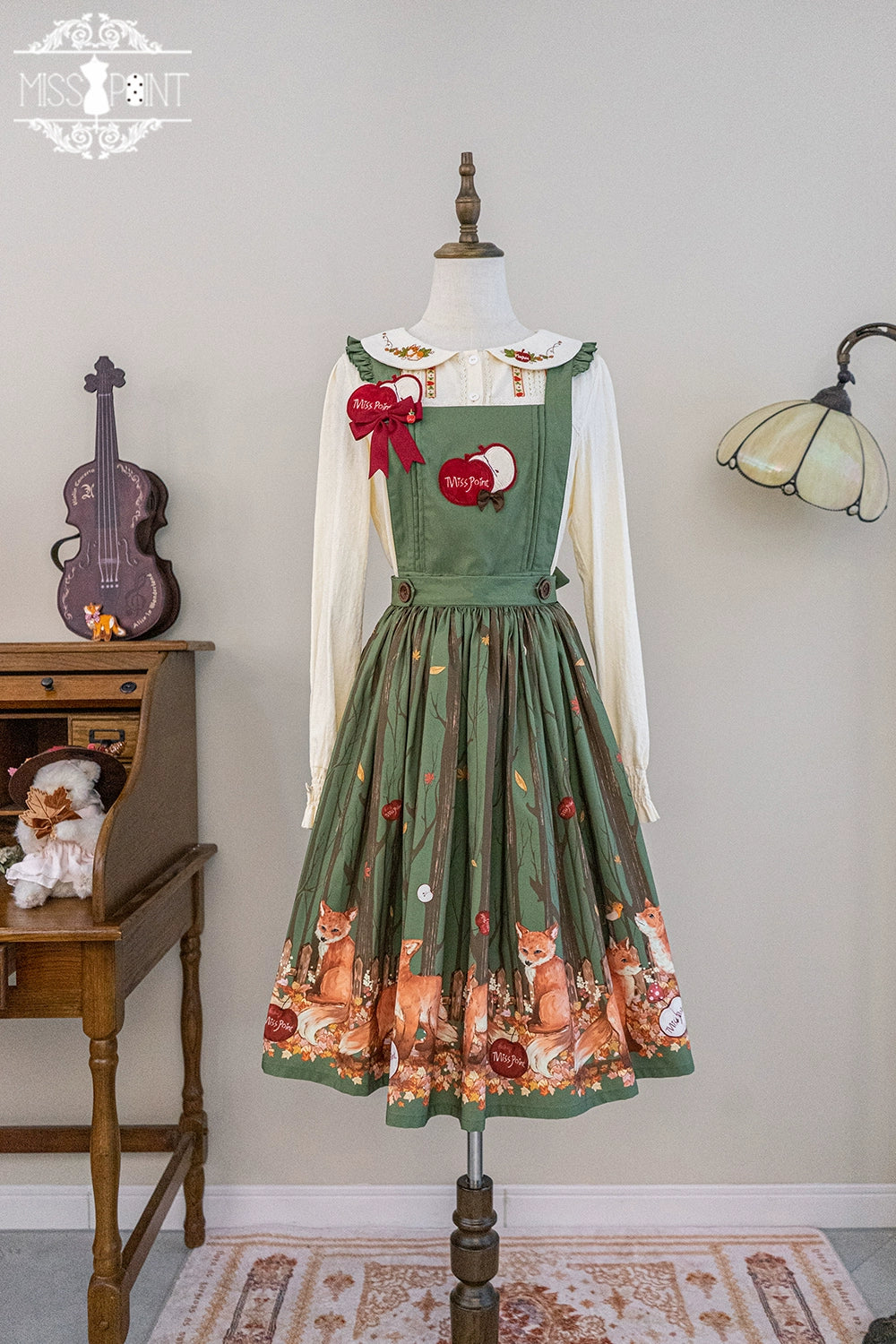 Miss Point~Fat Fox in the Forest~Elegant Lolita Skirt Detachable Chest Guard SK 37582:562388