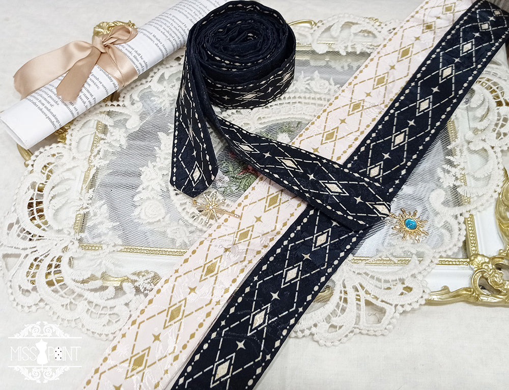 Miss Point - Dusk Bester - Egyptian Lolita Brooch Waistband Shawl rhombus dark waistband