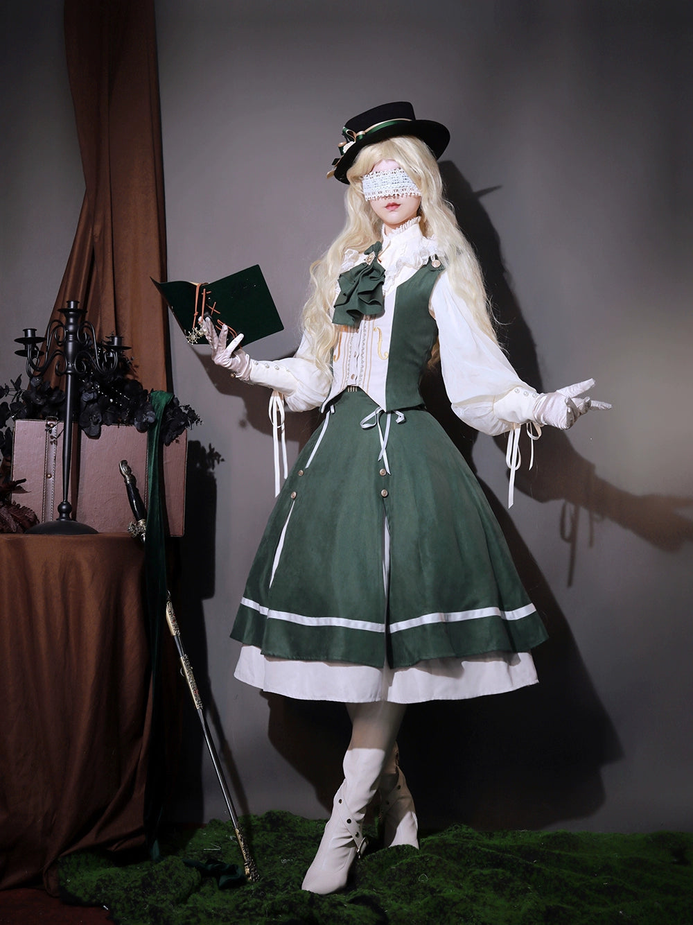 Miss Point~Golden Movement~Elegant Lolita Fishbone Skirt Customized 32242:381394