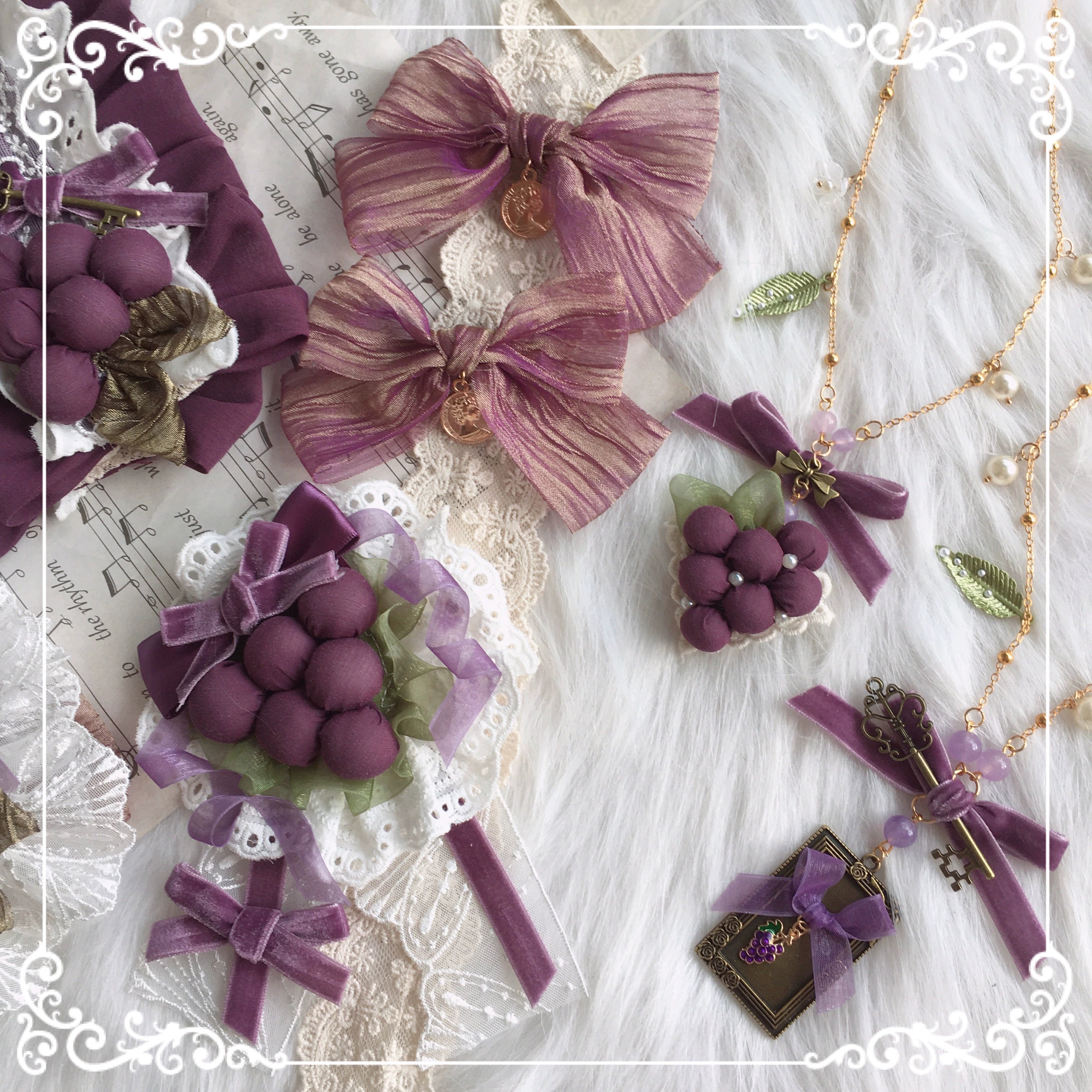 (Buyforme)Chestnut Lolita~Louvre Vineyard Accessory Hairband Retro Lolita KC 28850:323078