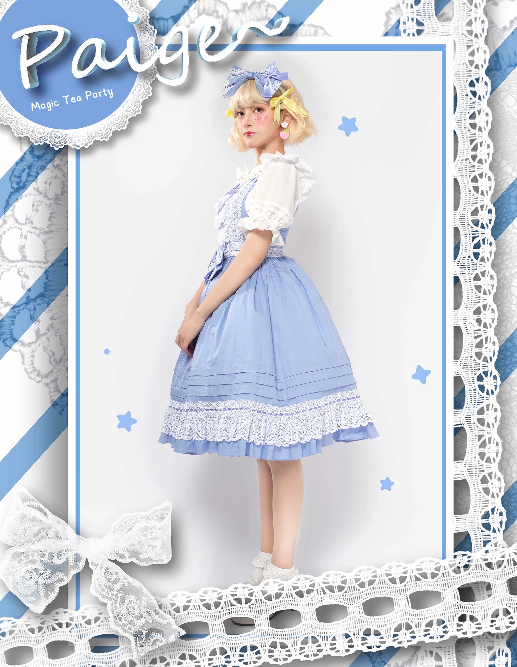 Magic Tea Party~Cute Lolita Jumper Dress Multicolors JSK 33726:434066
