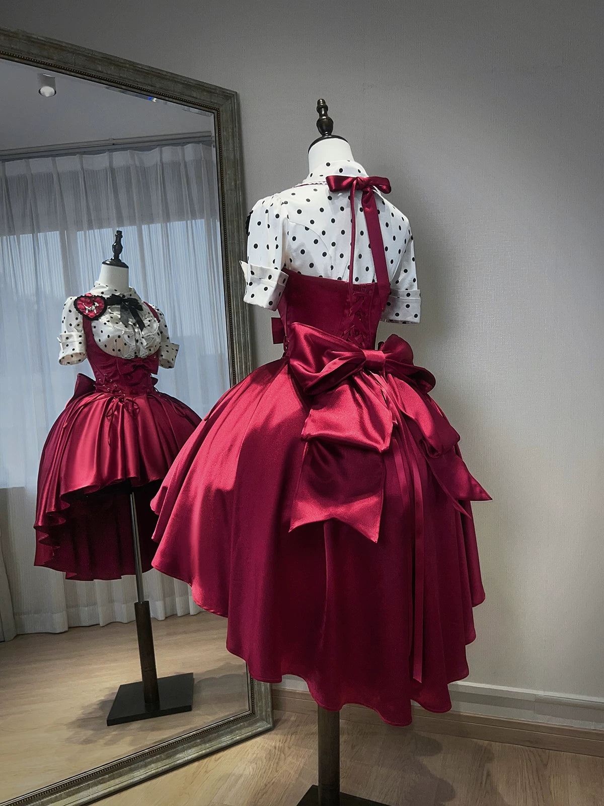 Dalmatian - Gothic Lolita Bust-supporting JSK Dress, High-low Hem 45605:854988