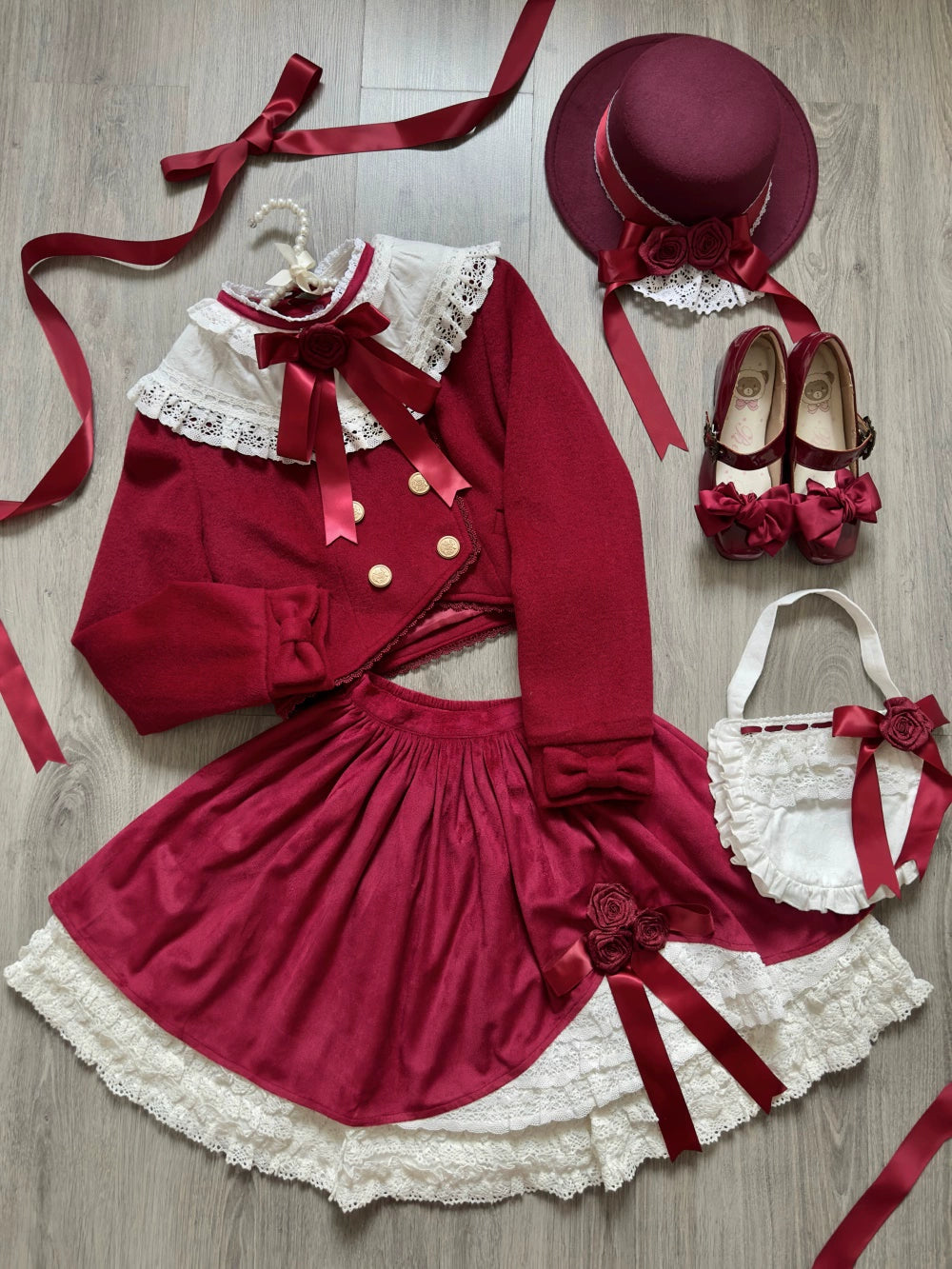 LeMiroir - Winter Solstice - Elegant Lolita Hat, Detachable Collar, Handbag 44088:794393