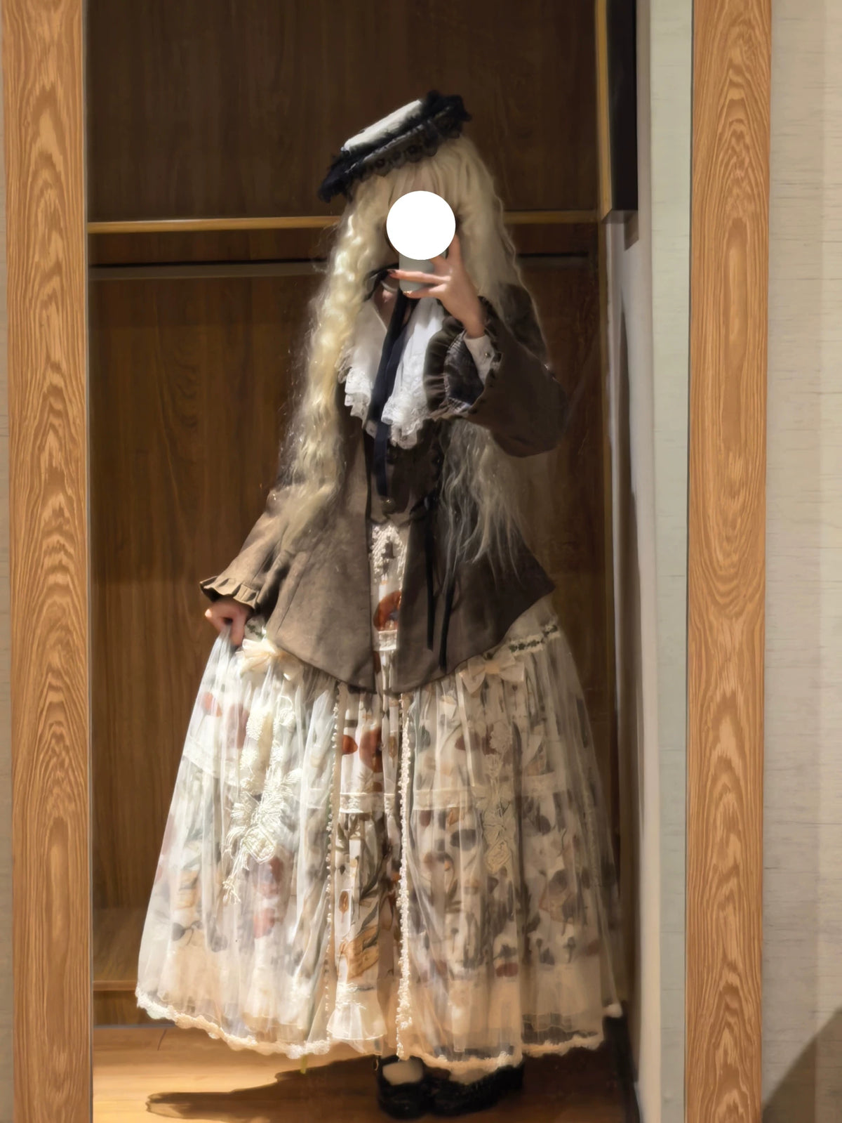Pemberley Manor - Classic Lolita Slim Fit Coat, Notched Lapel Collar 45971:869911