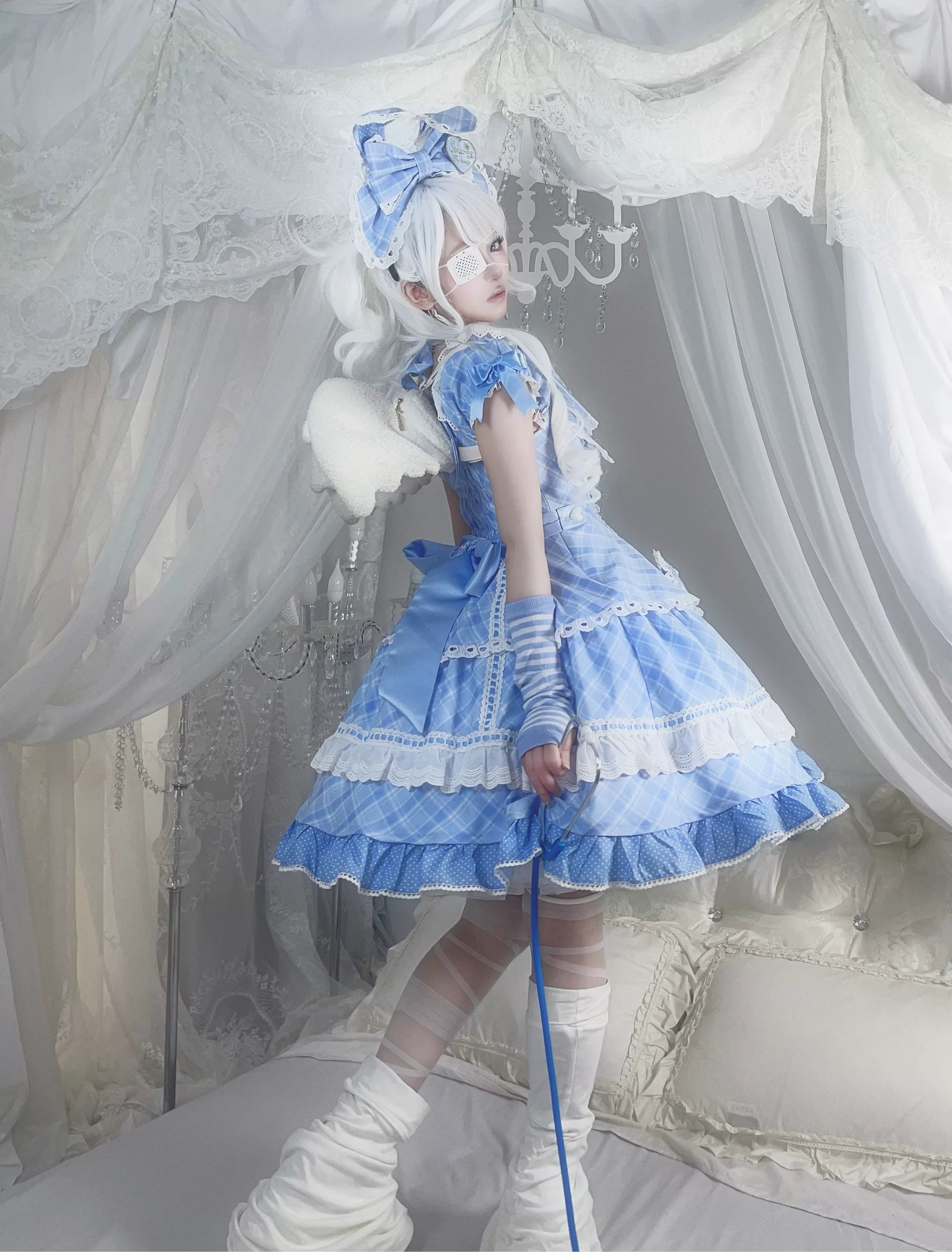 Shibuya Honey - Plus Size Sweet Lolita Plaid OP & JSK Dress 45210:840376