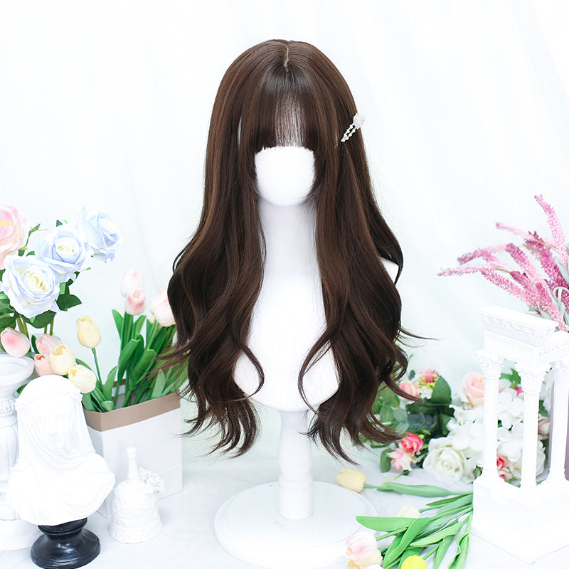 Dalao - Natural Lolita Wig Gentle Long Curly Hair 6077 Chocolate