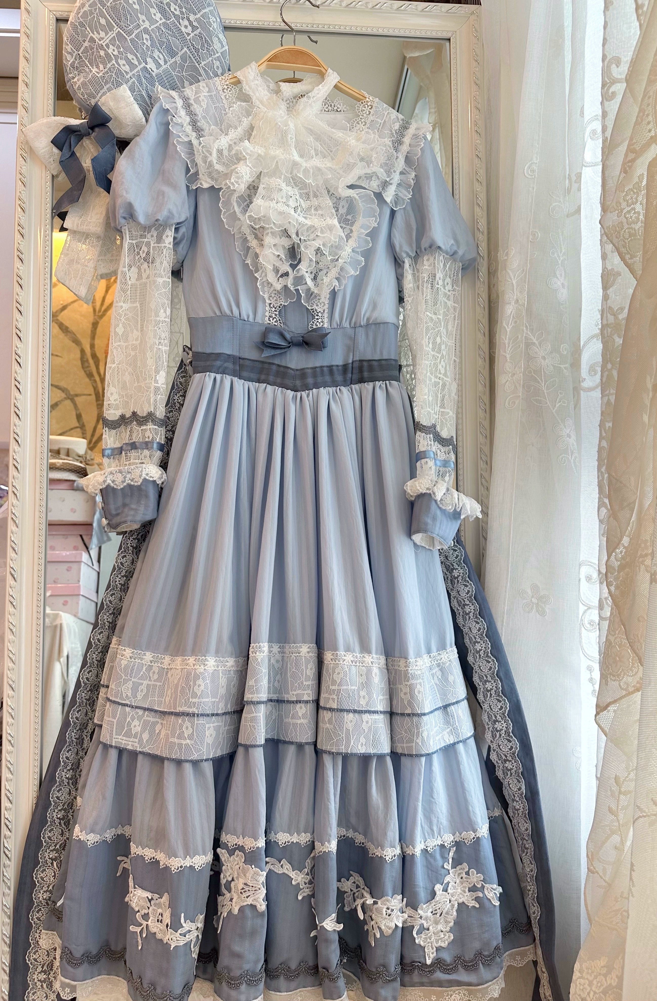 Mengfuzi - Yinglan Poetry - Elegant Classic Lolita OP Dress FS Embroidered Dress